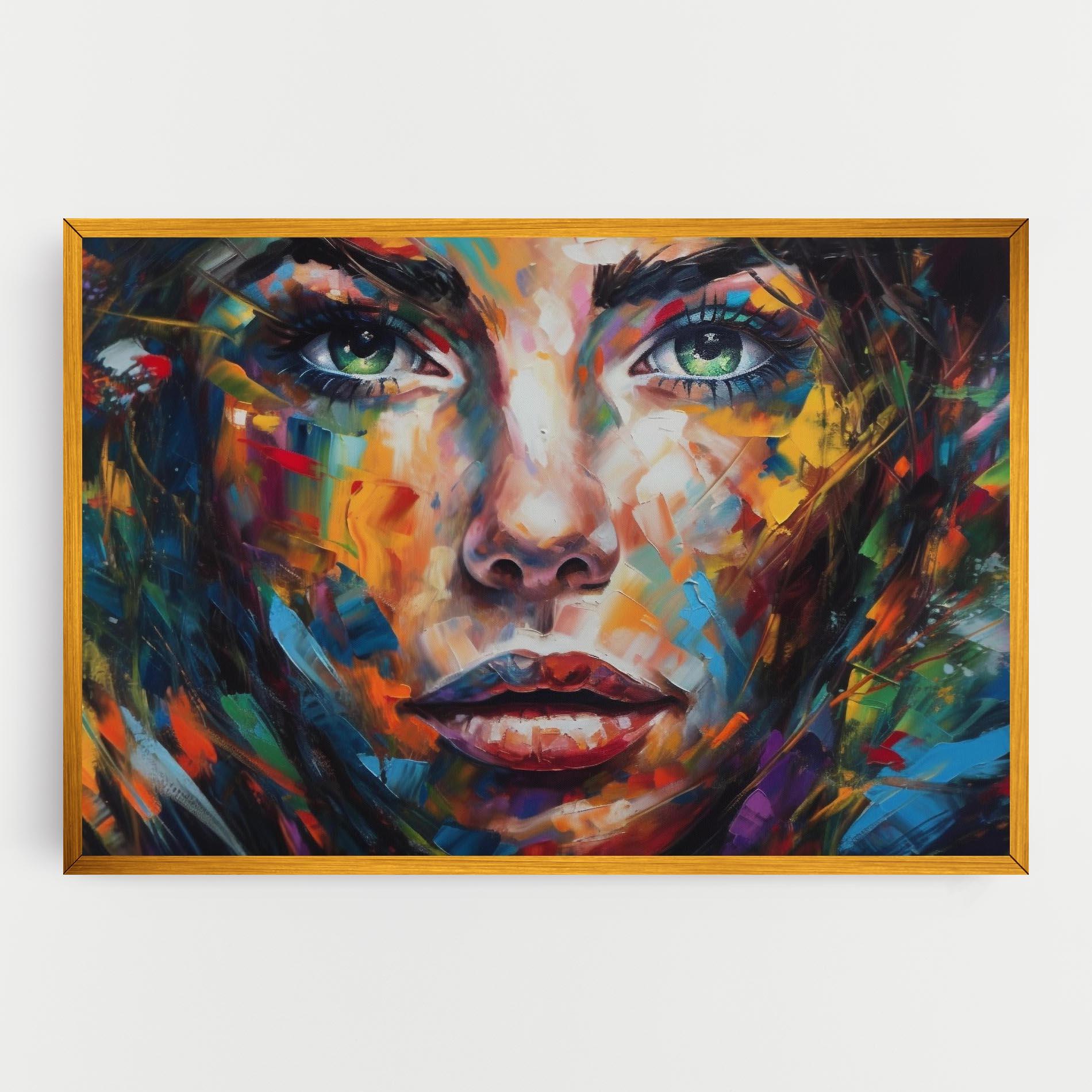 Tablou Canvas Vibrant Color Woman Paint mockup 0