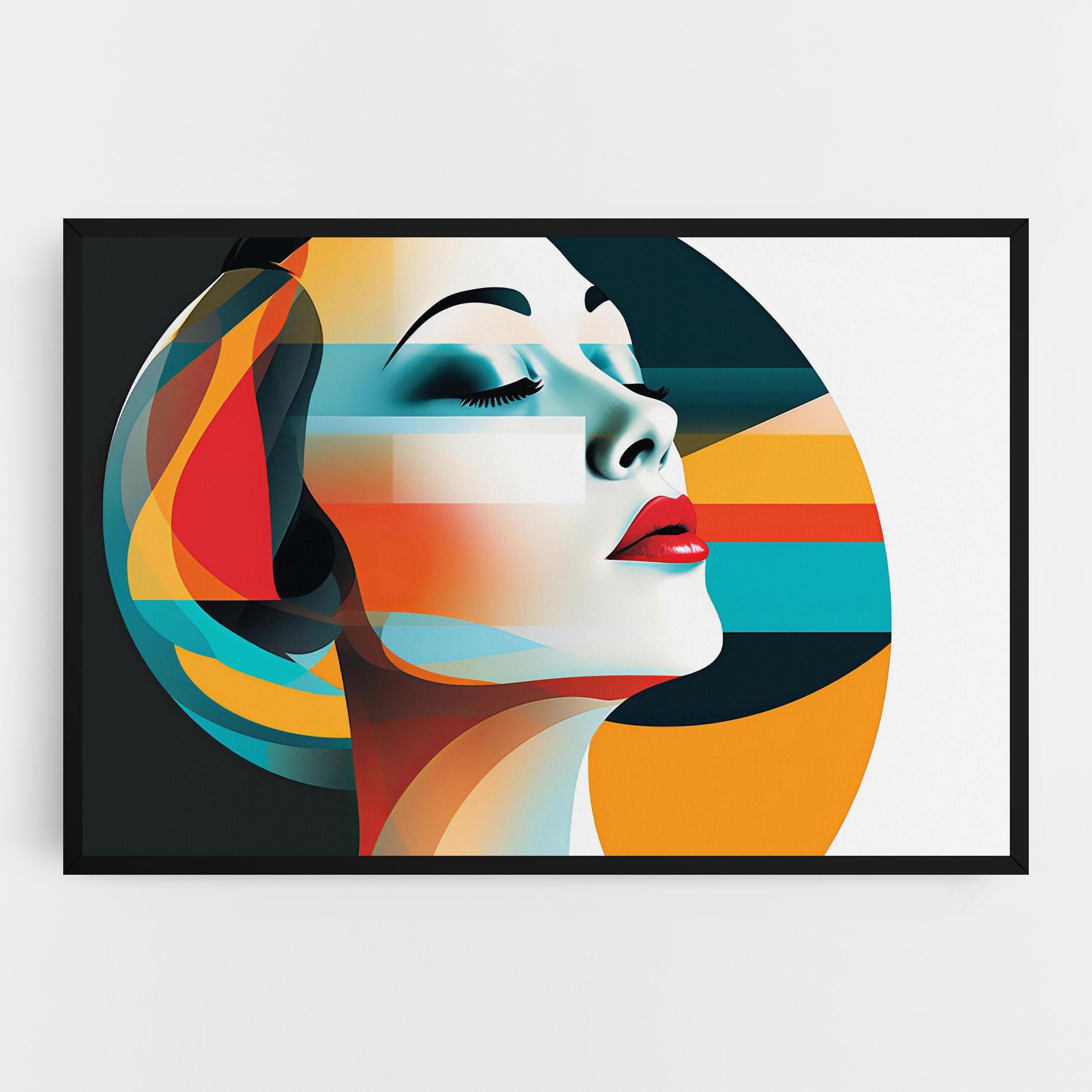 Tablou Canvas Blue Abstract Makeup mockup 0