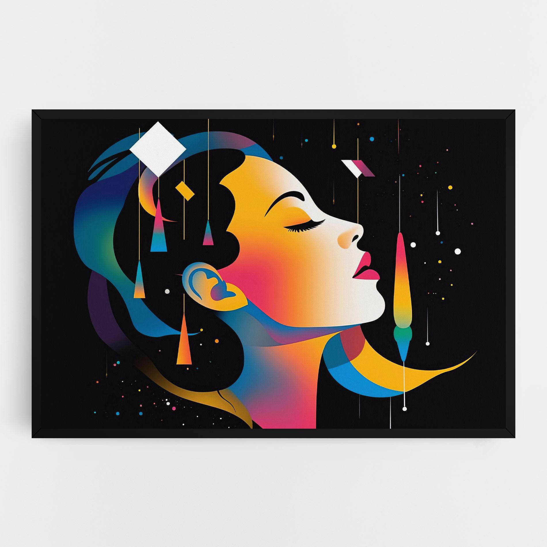 Tablou Canvas Dreamy Night Female mockup 0