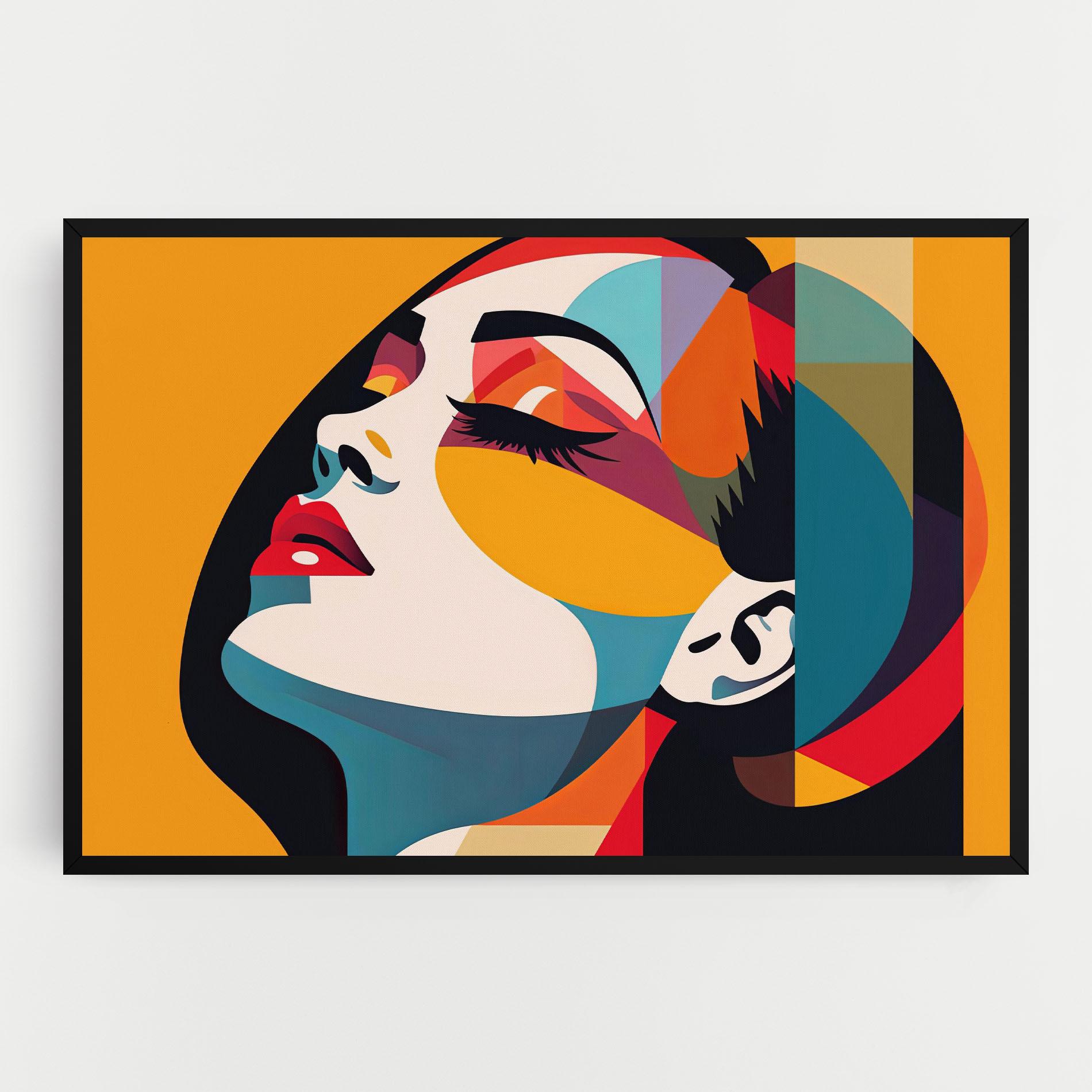 Tablou Canvas Dreamy Yellow Female mockup 0