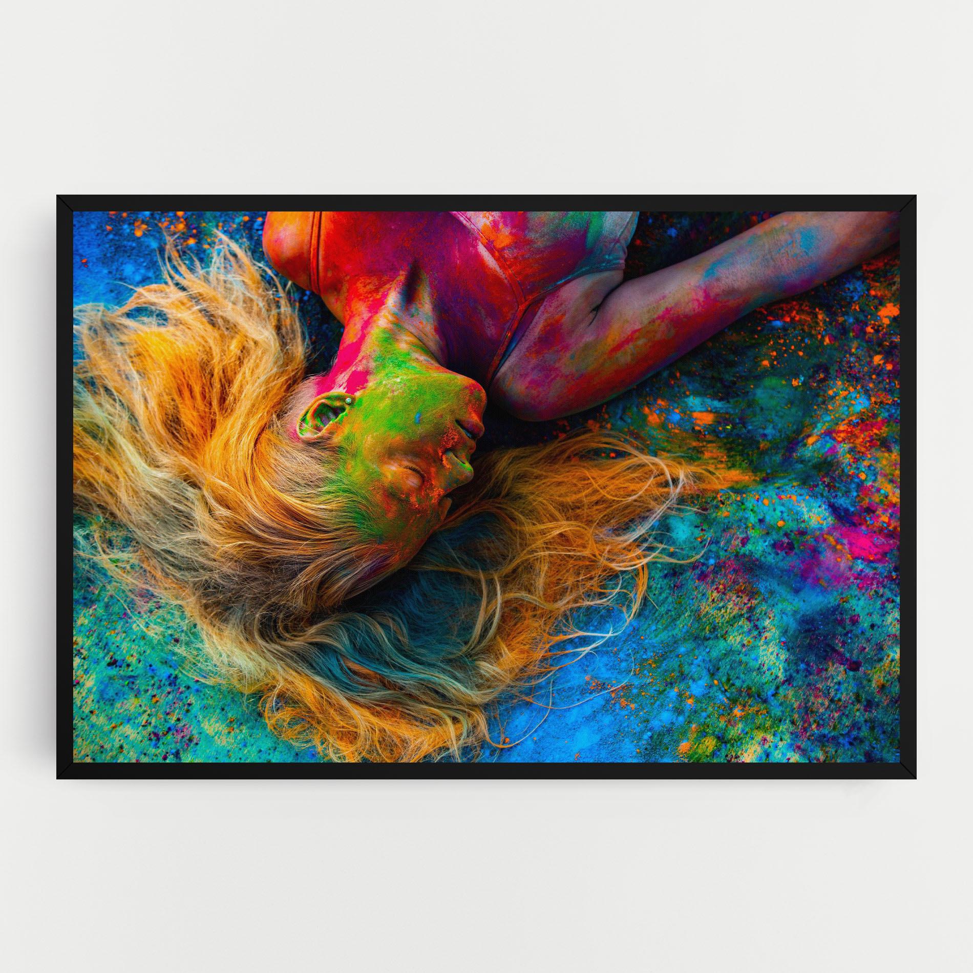 Tablou Canvas Powder Holi Woman mockup 0