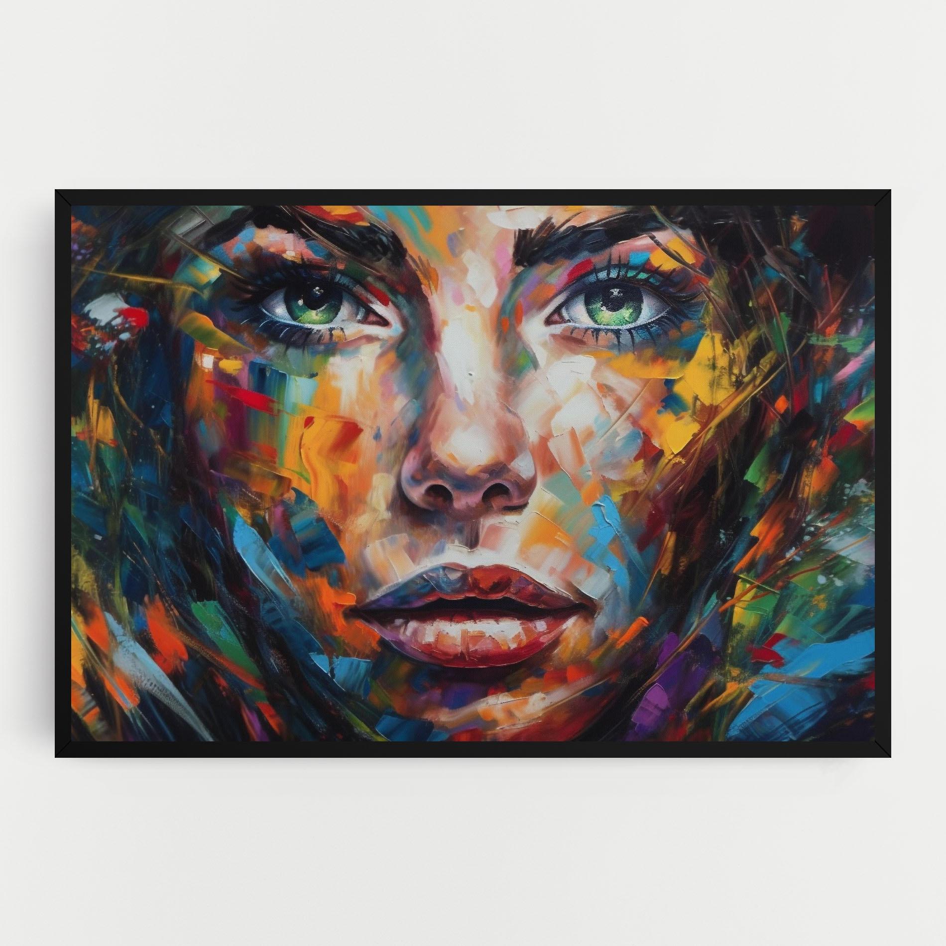 Tablou Canvas Vibrant Color Woman Paint mockup 0