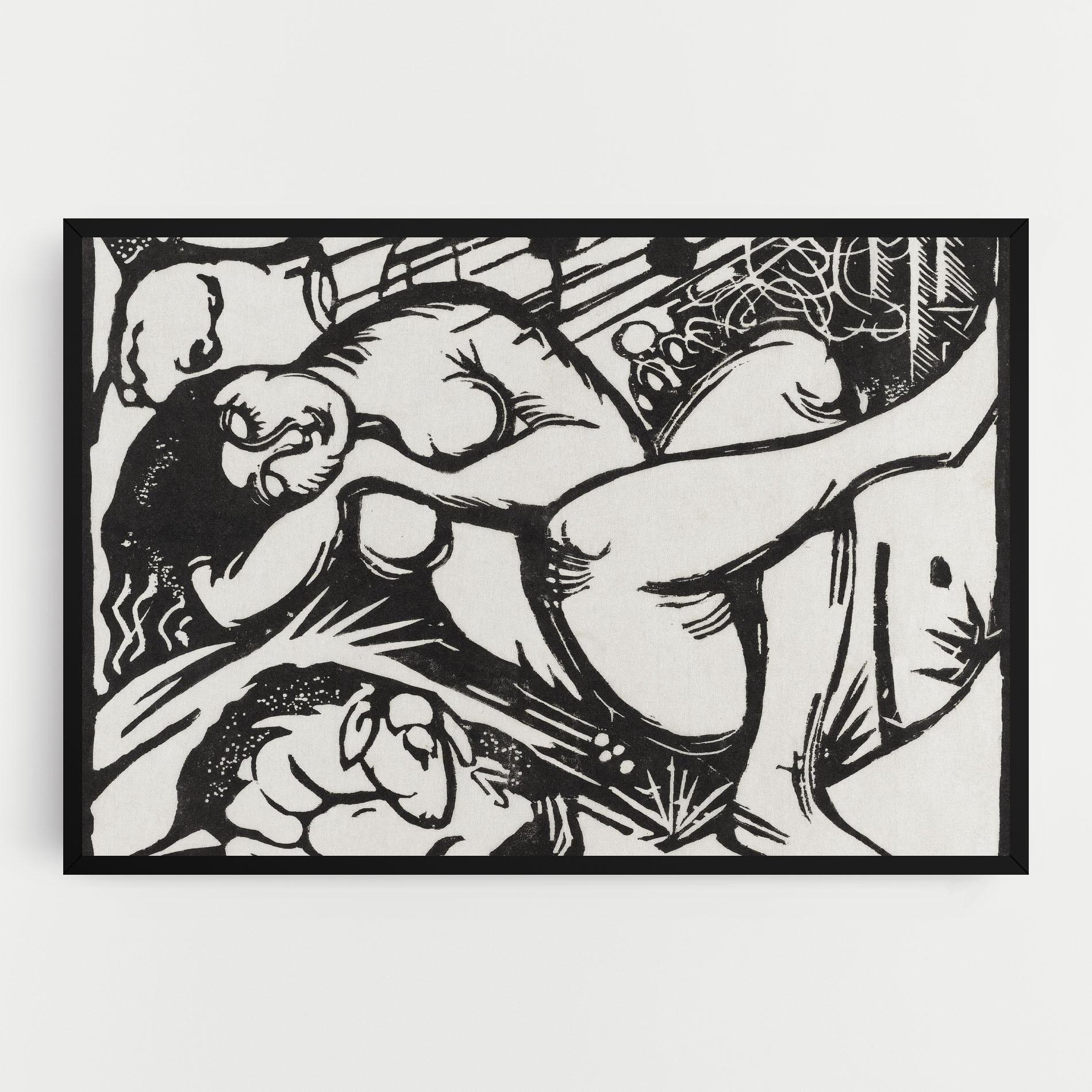 Tablou Canvas Woman Drawing mockup 0