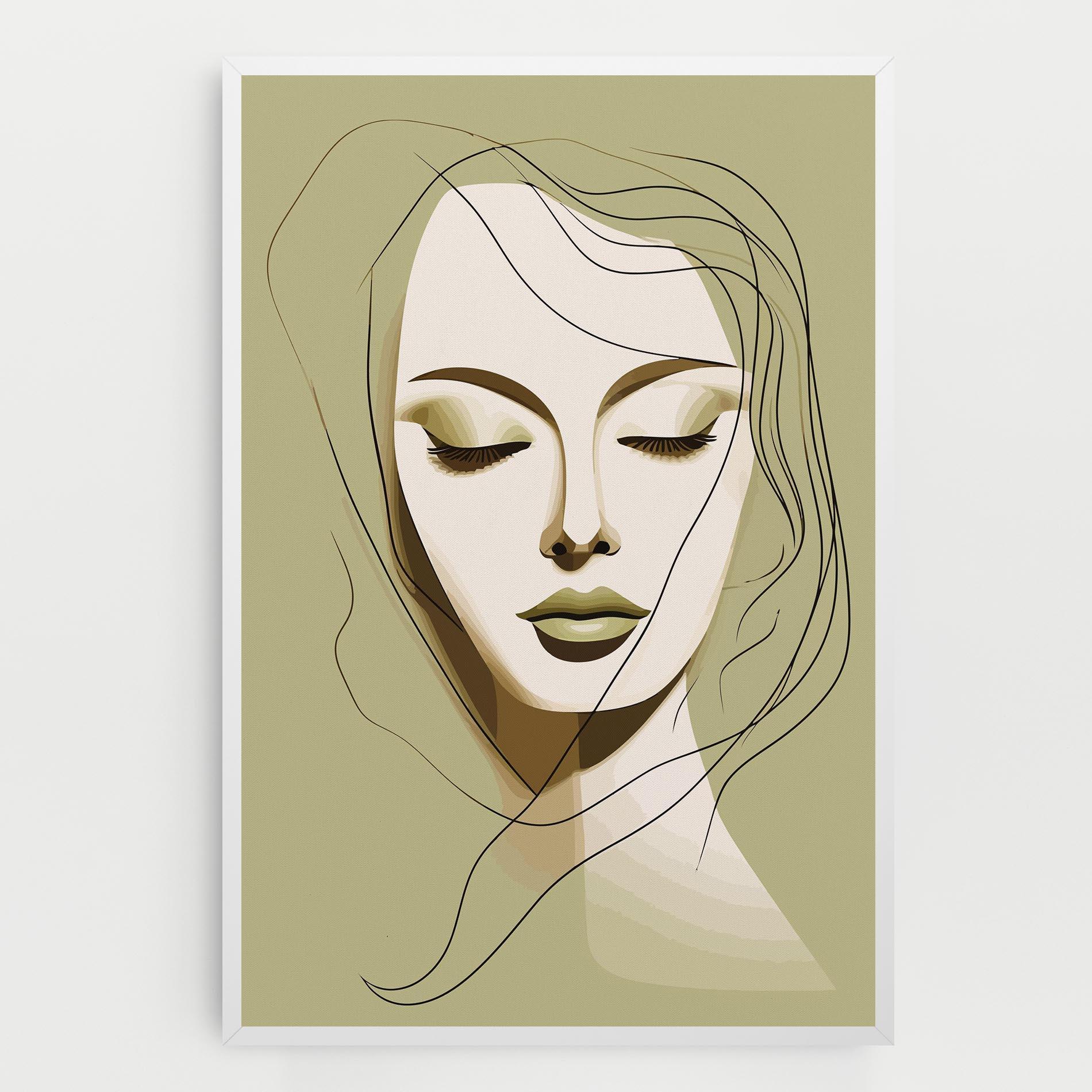 Tablou Canvas Cream Womans Face mockup 0