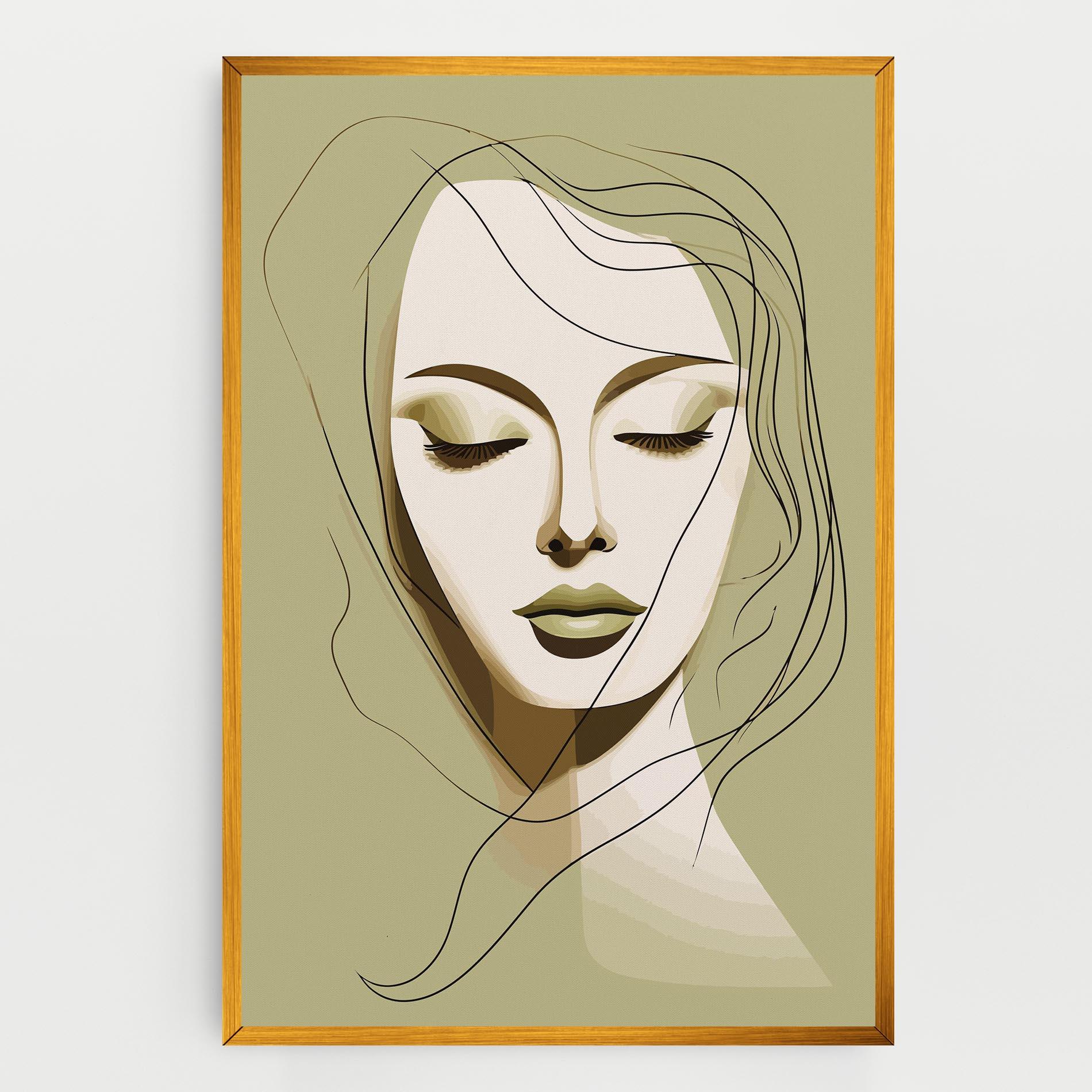 Tablou Canvas Cream Womans Face mockup 0