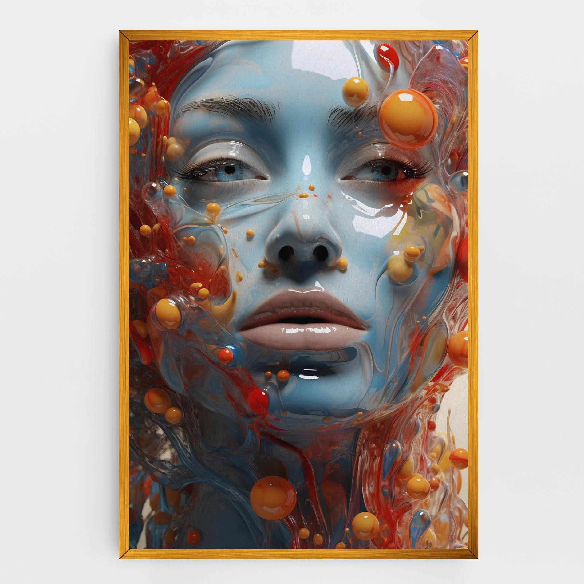 Tablou Canvas Pretty Blue Face mockup 0