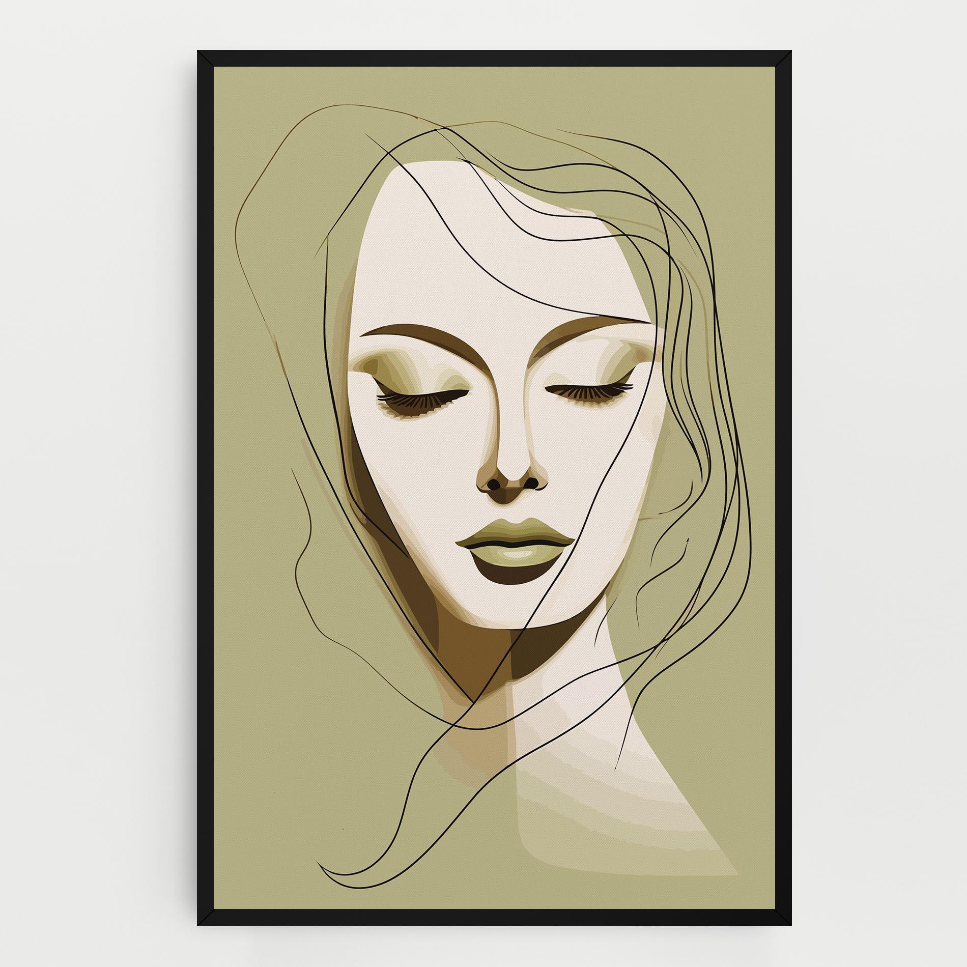 Tablou Canvas Cream Womans Face mockup 0