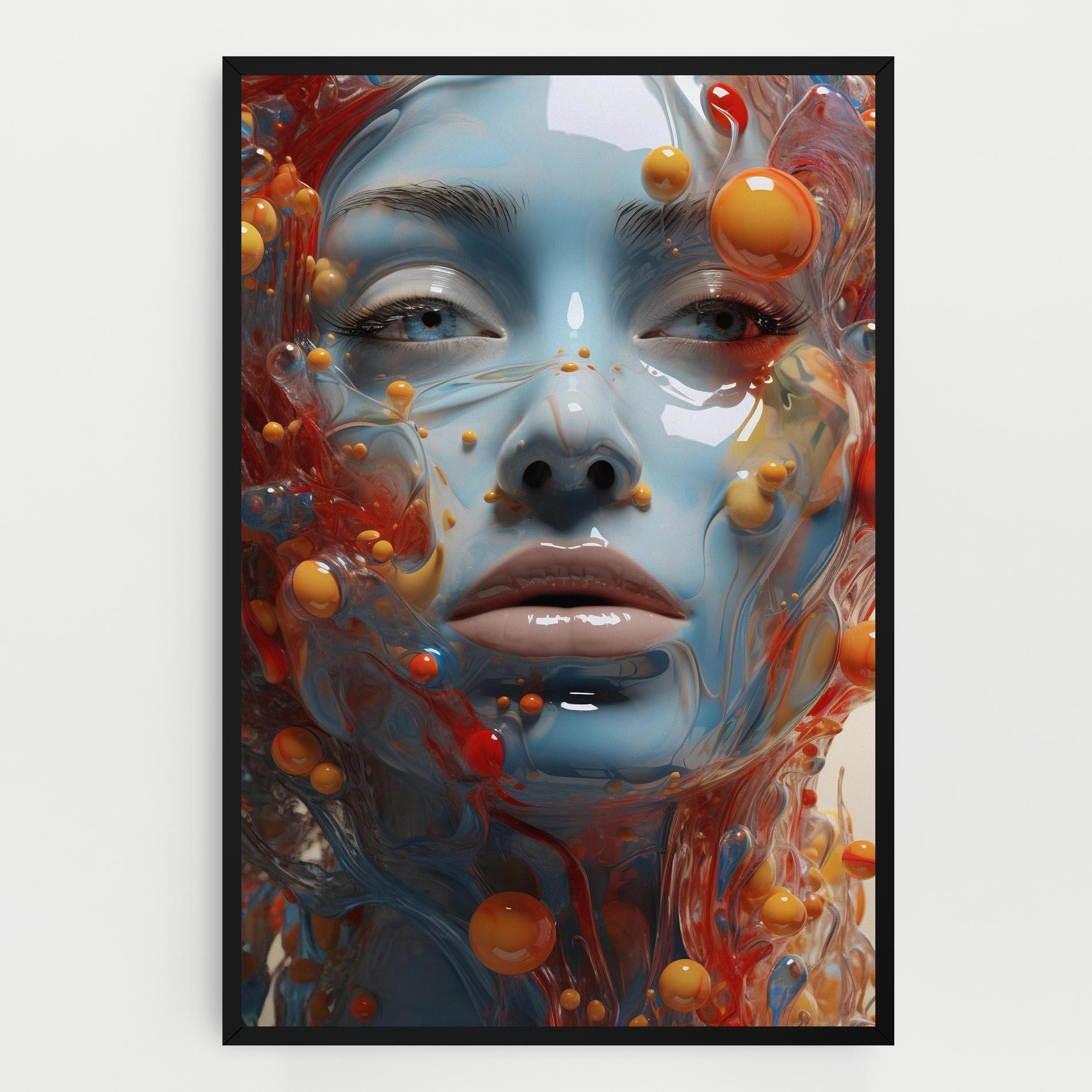 Tablou Canvas Pretty Blue Face mockup 0