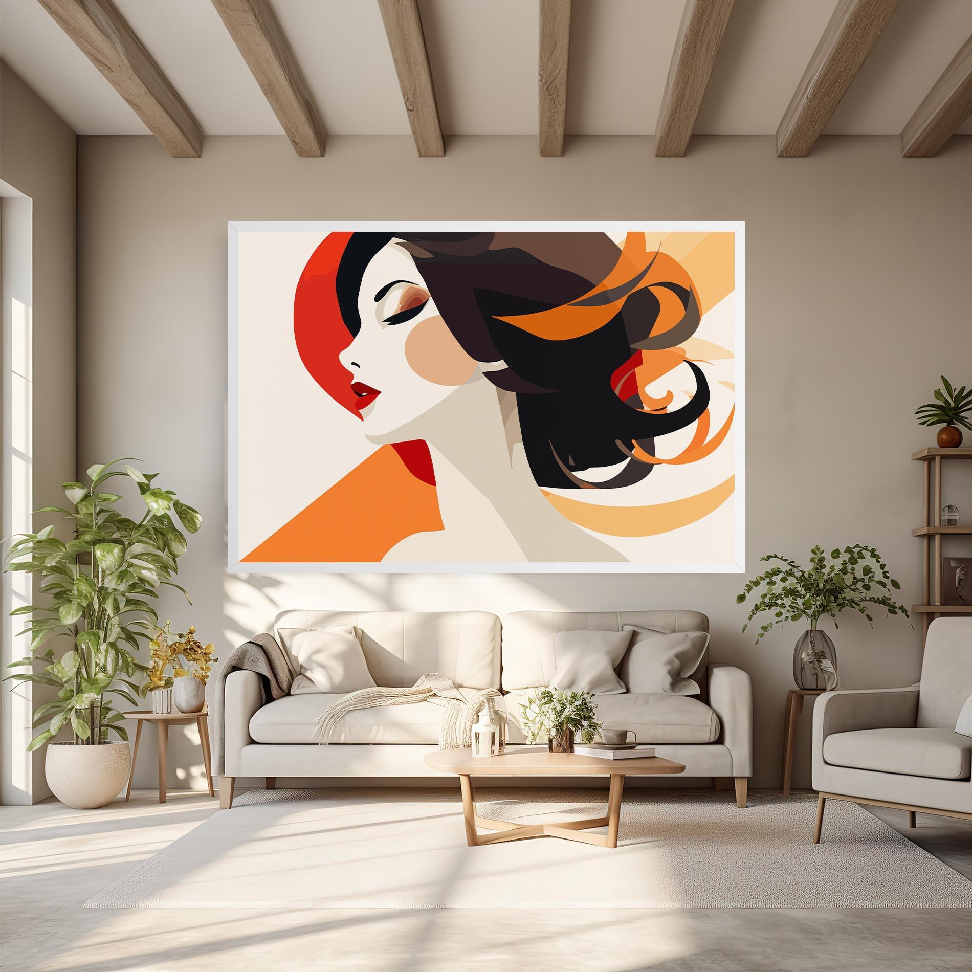 Tablou Canvas Abstract Autumn Woman mockup 6