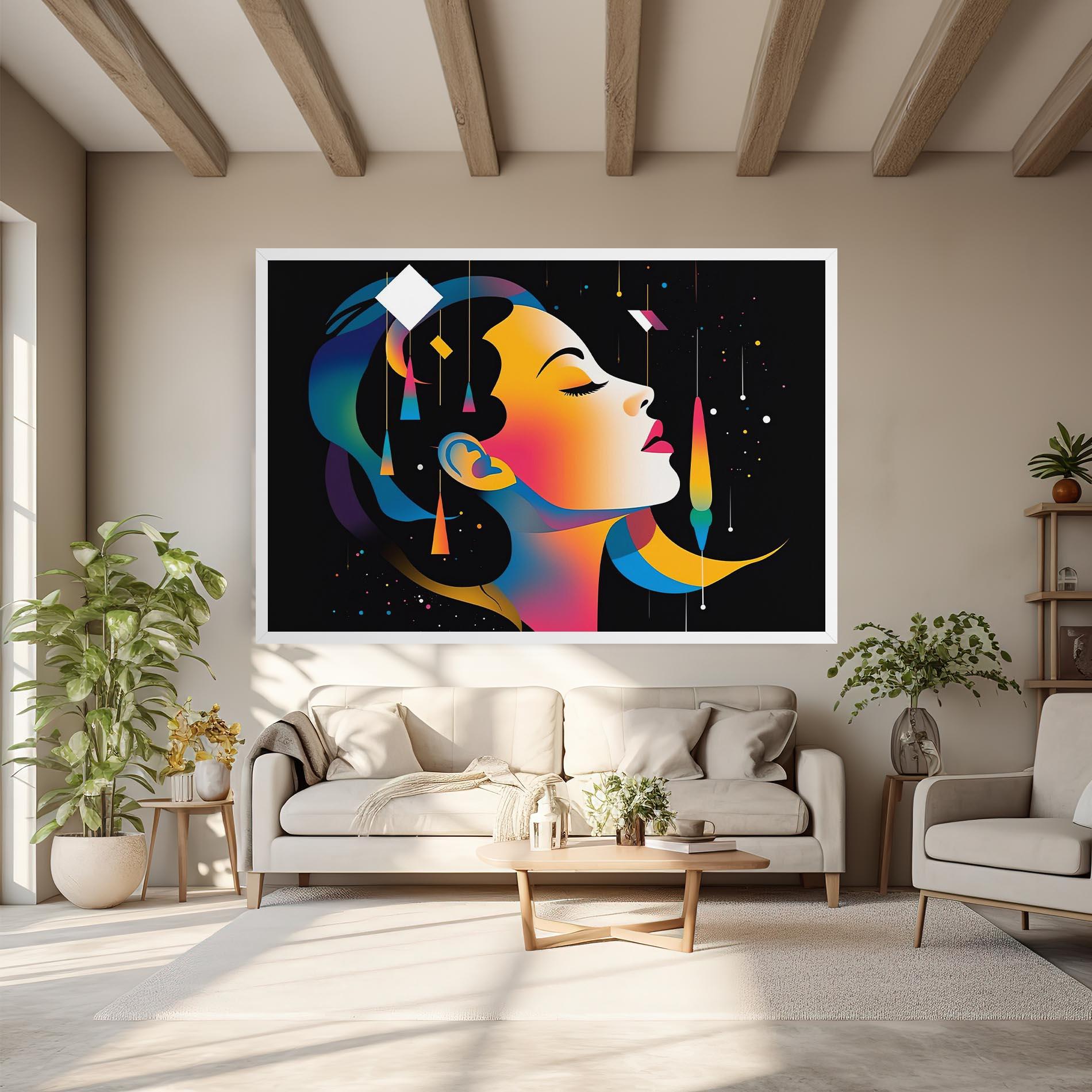 Tablou Canvas Dreamy Night Female mockup 6