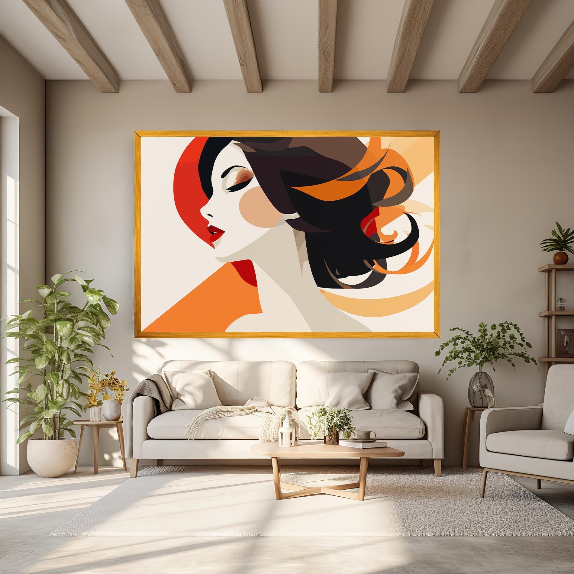 Tablou Canvas Abstract Autumn Woman mockup 6