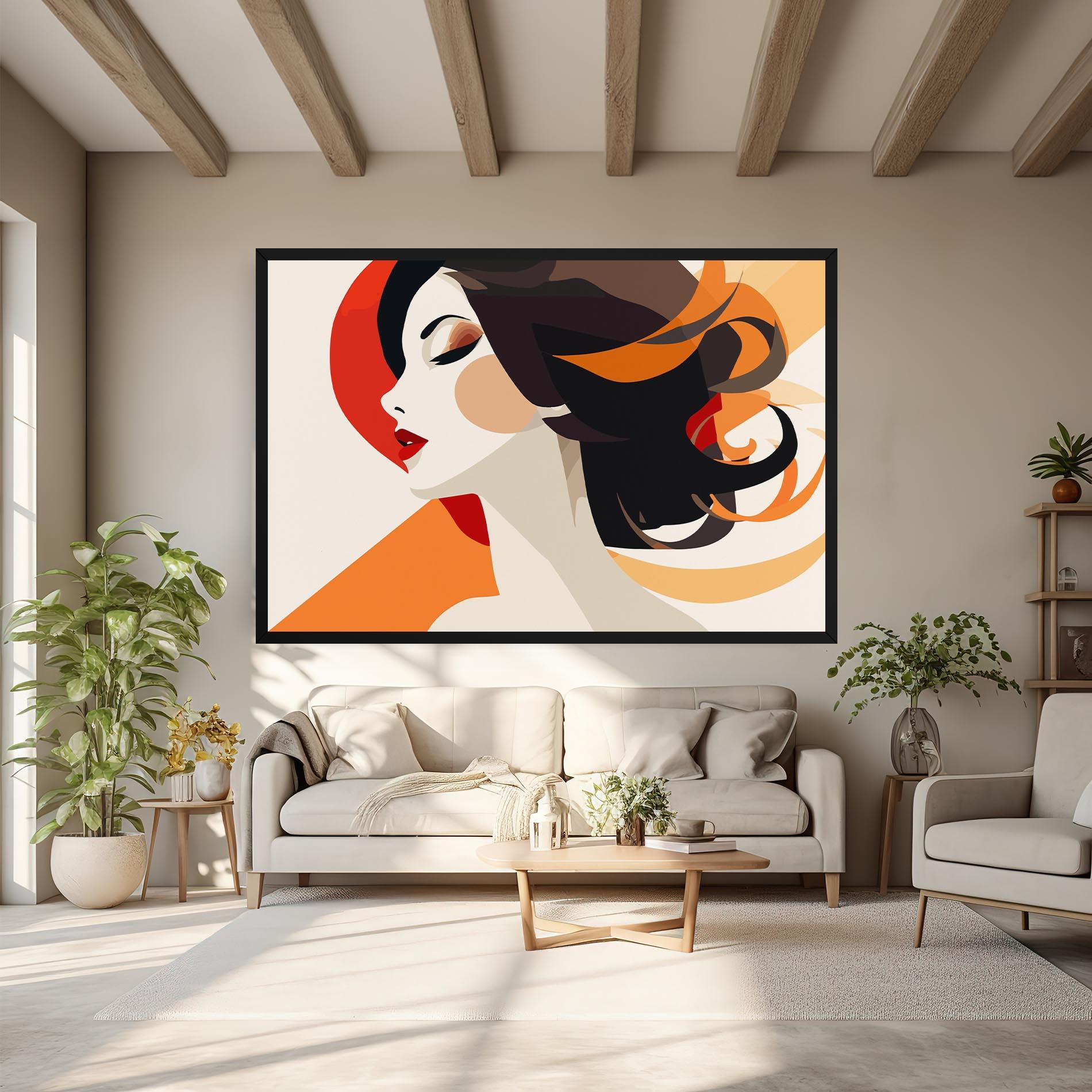 Tablou Canvas Abstract Autumn Woman mockup 6