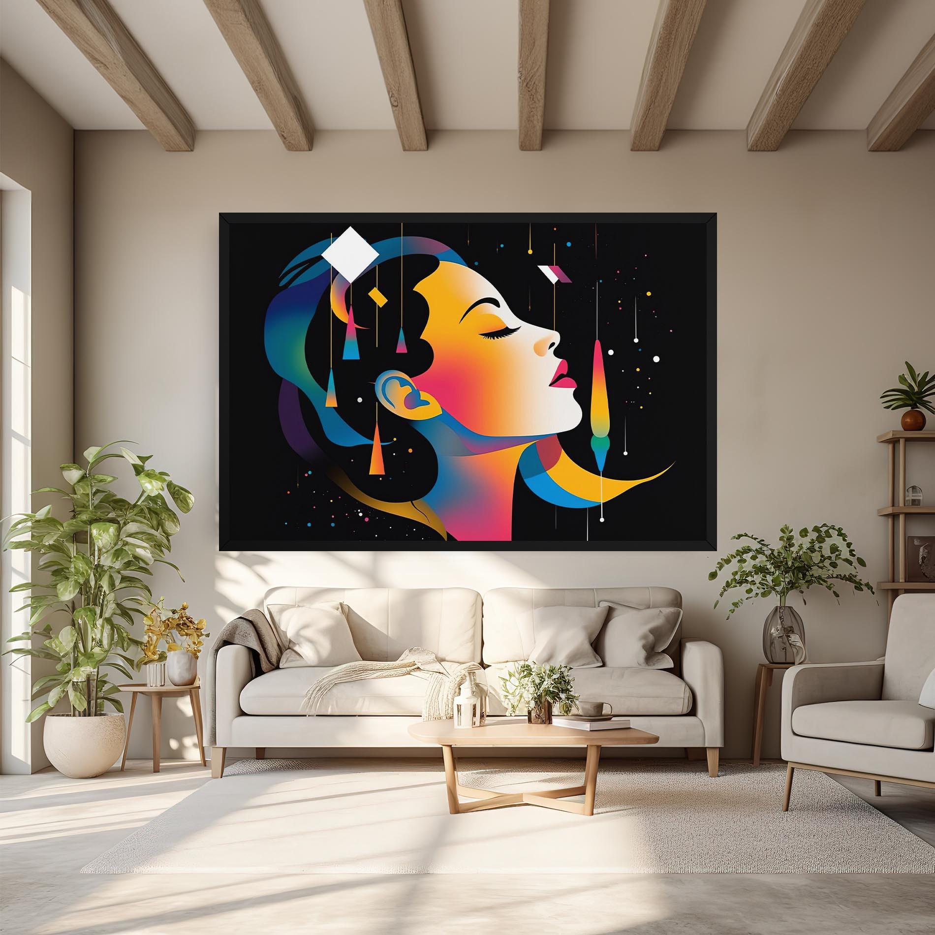 Tablou Canvas Dreamy Night Female mockup 6