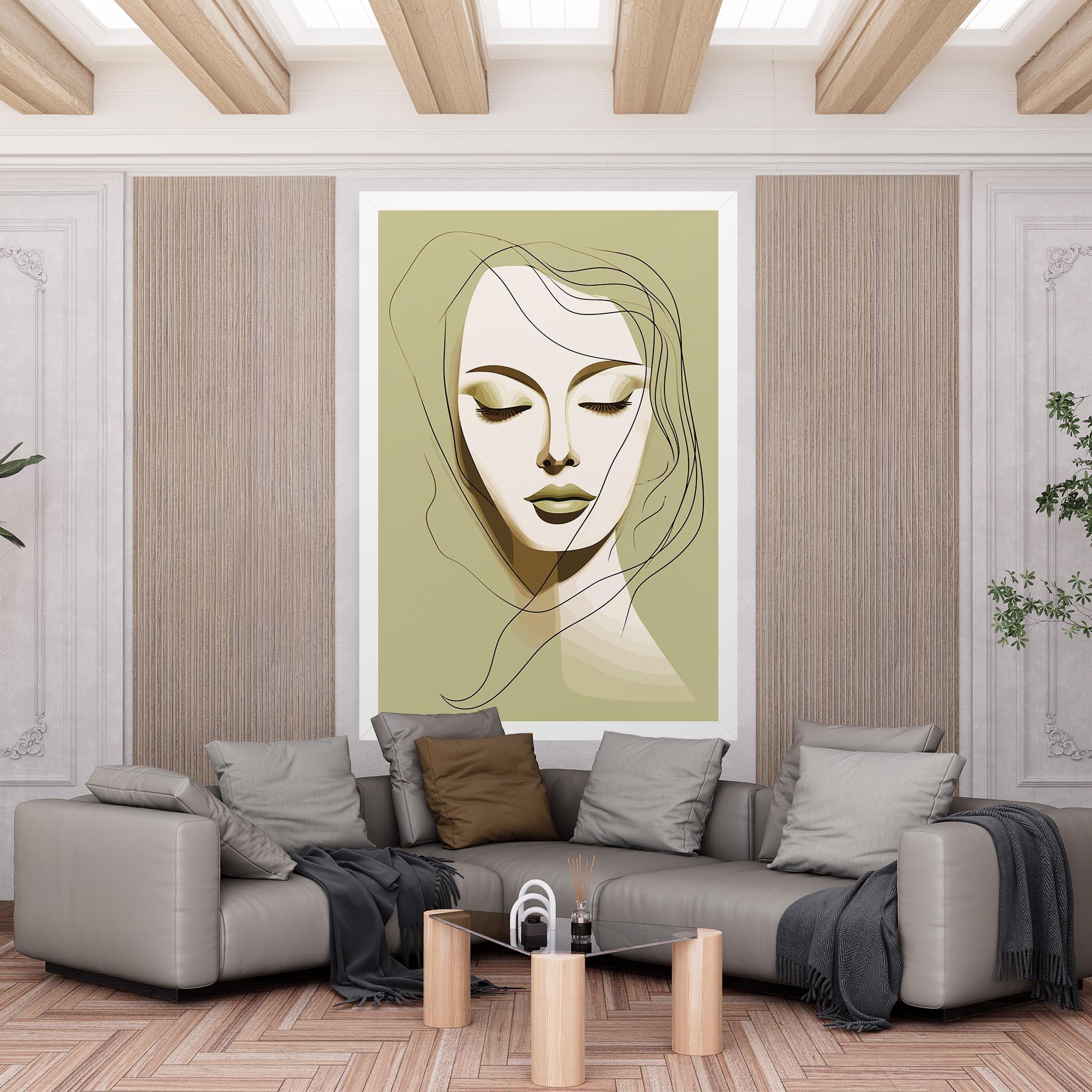 Tablou Canvas Cream Womans Face mockup 6