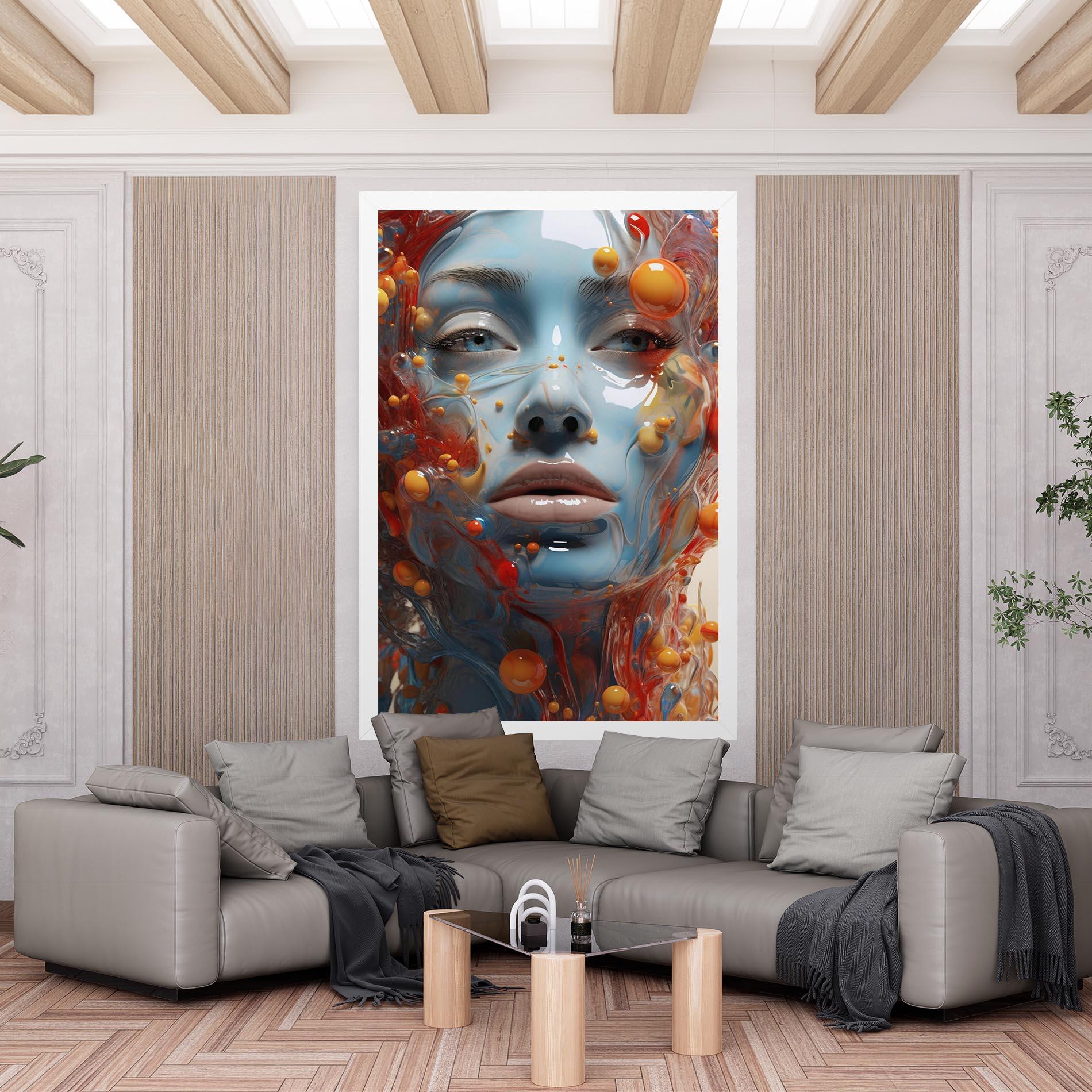 Tablou Canvas Pretty Blue Face mockup 6