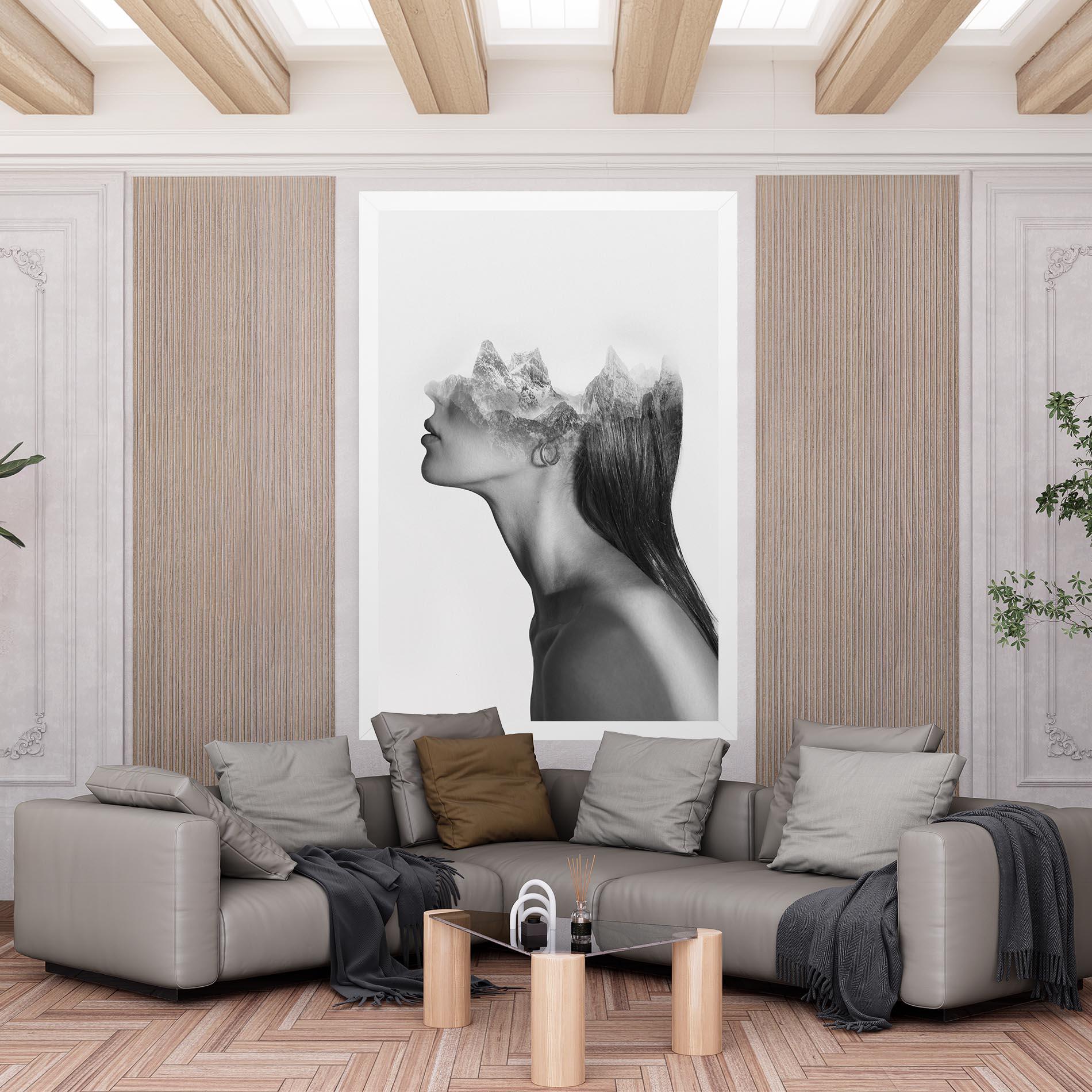 Tablou Canvas Woman Mountains View mockup 6