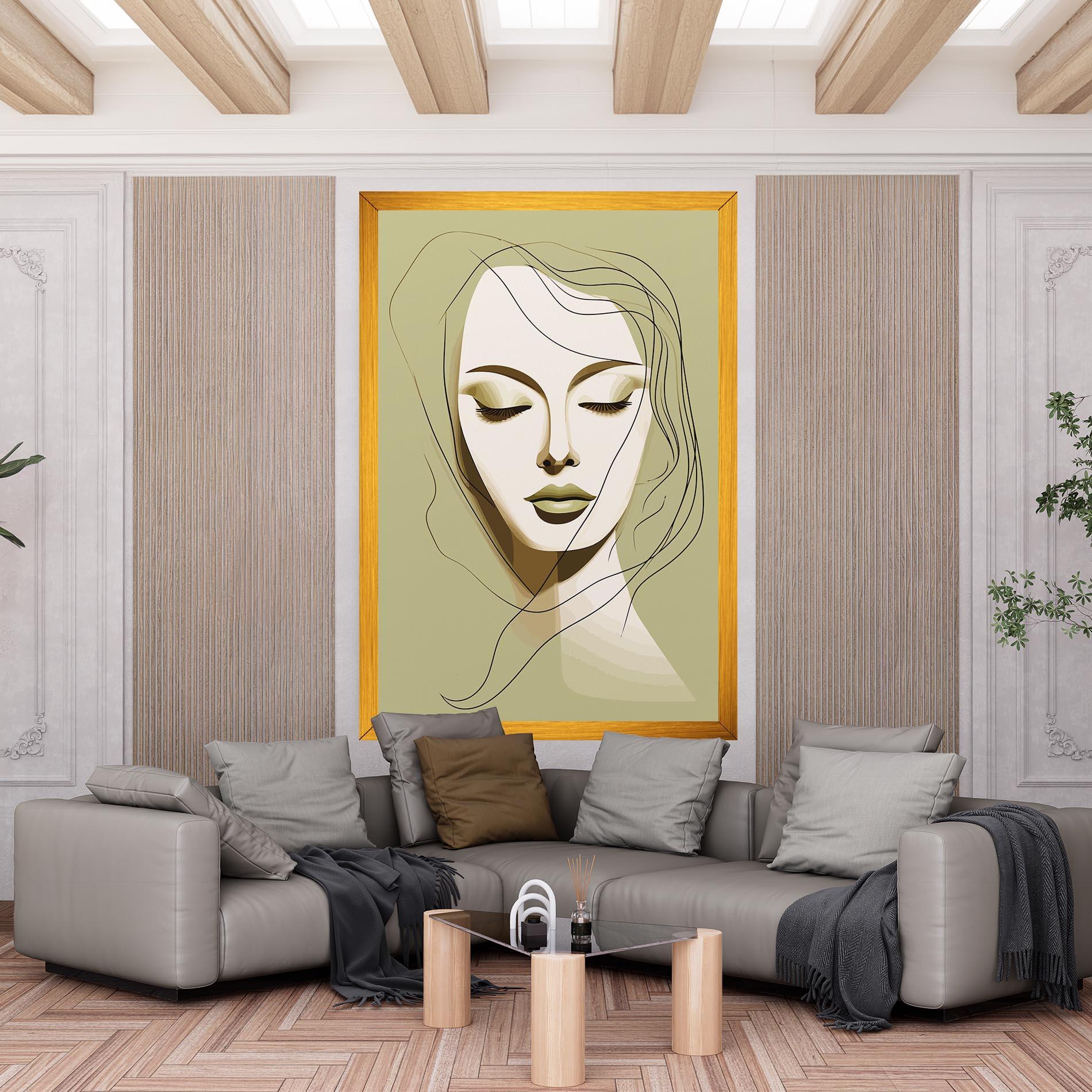Tablou Canvas Cream Womans Face mockup 6