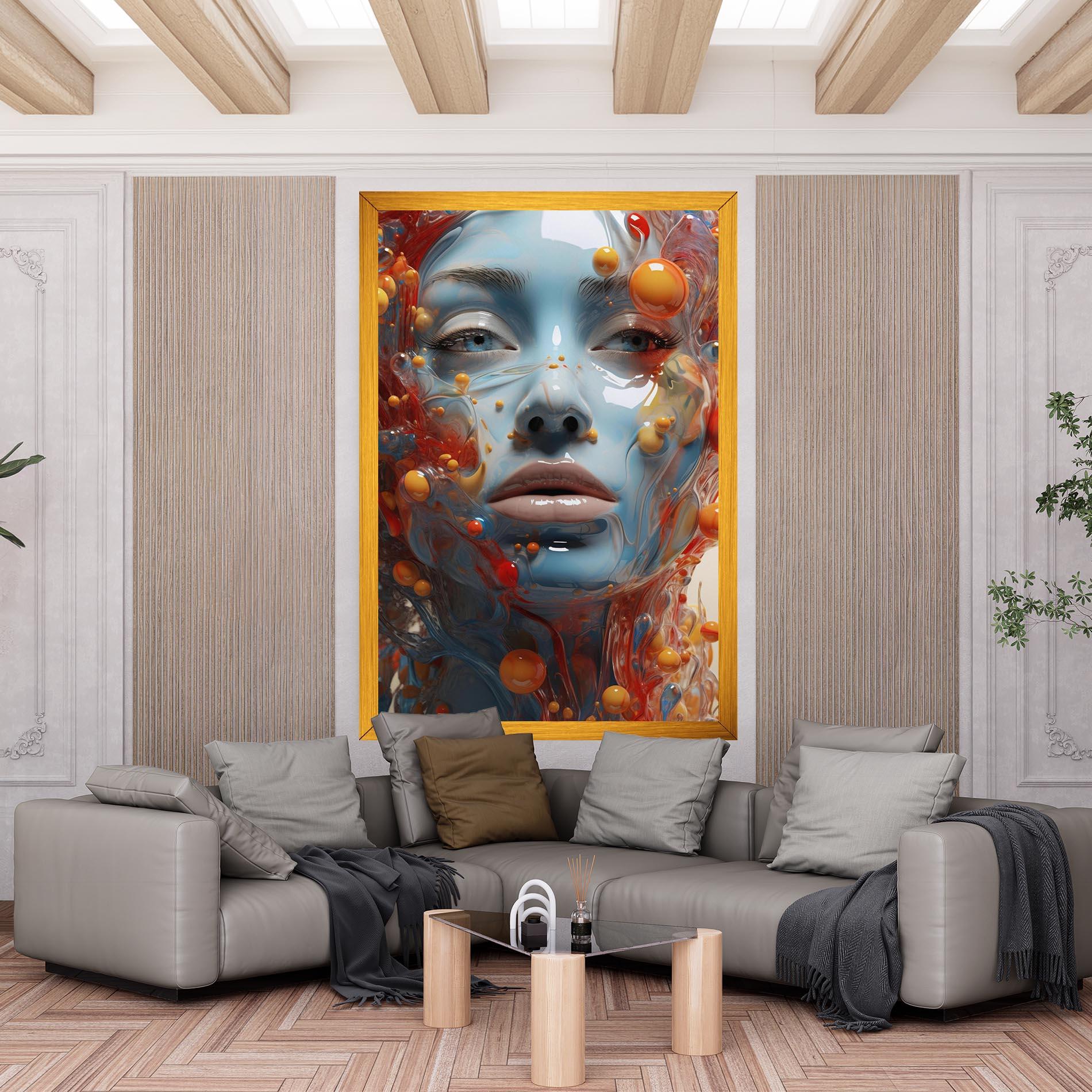 Tablou Canvas Pretty Blue Face mockup 6