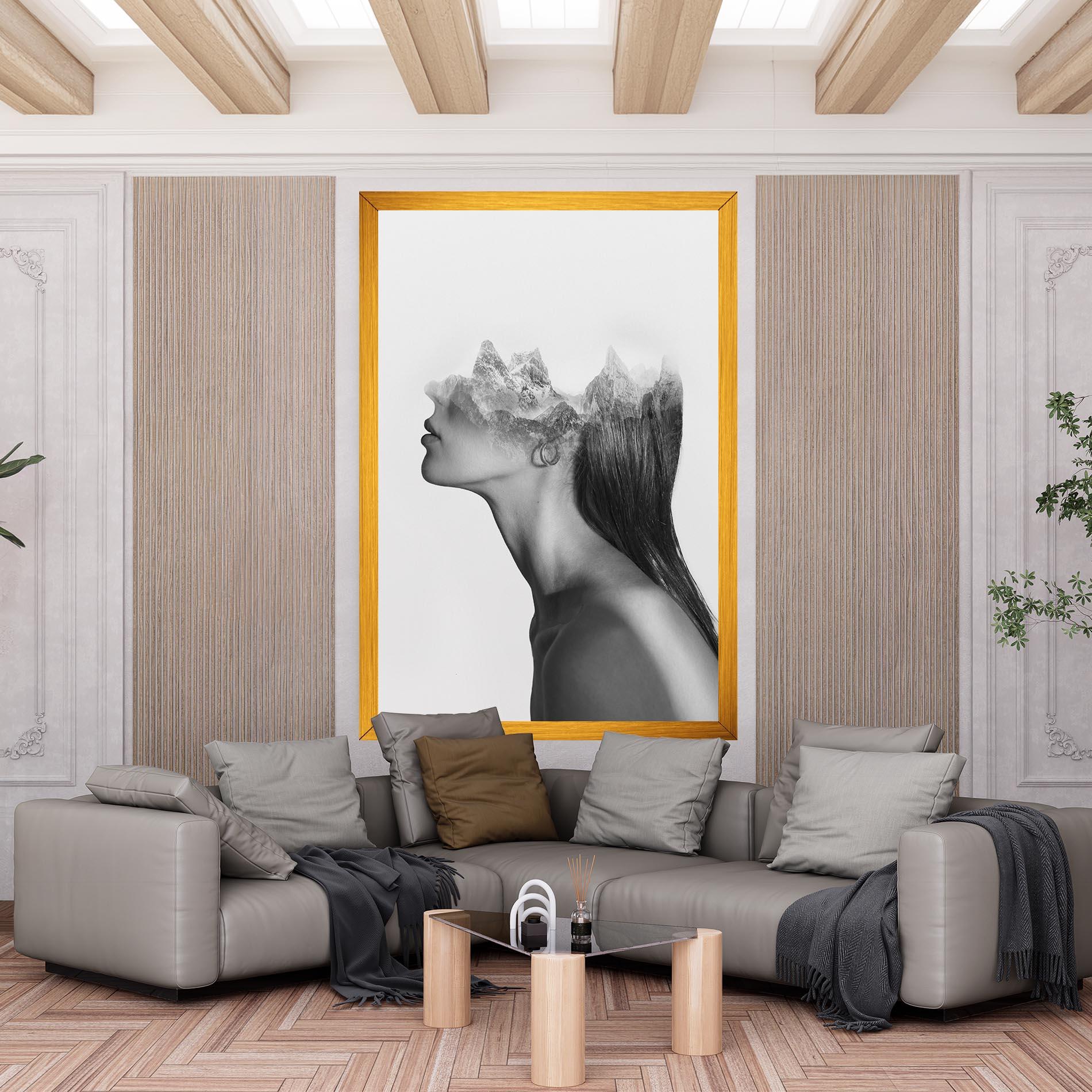 Tablou Canvas Woman Mountains View mockup 6