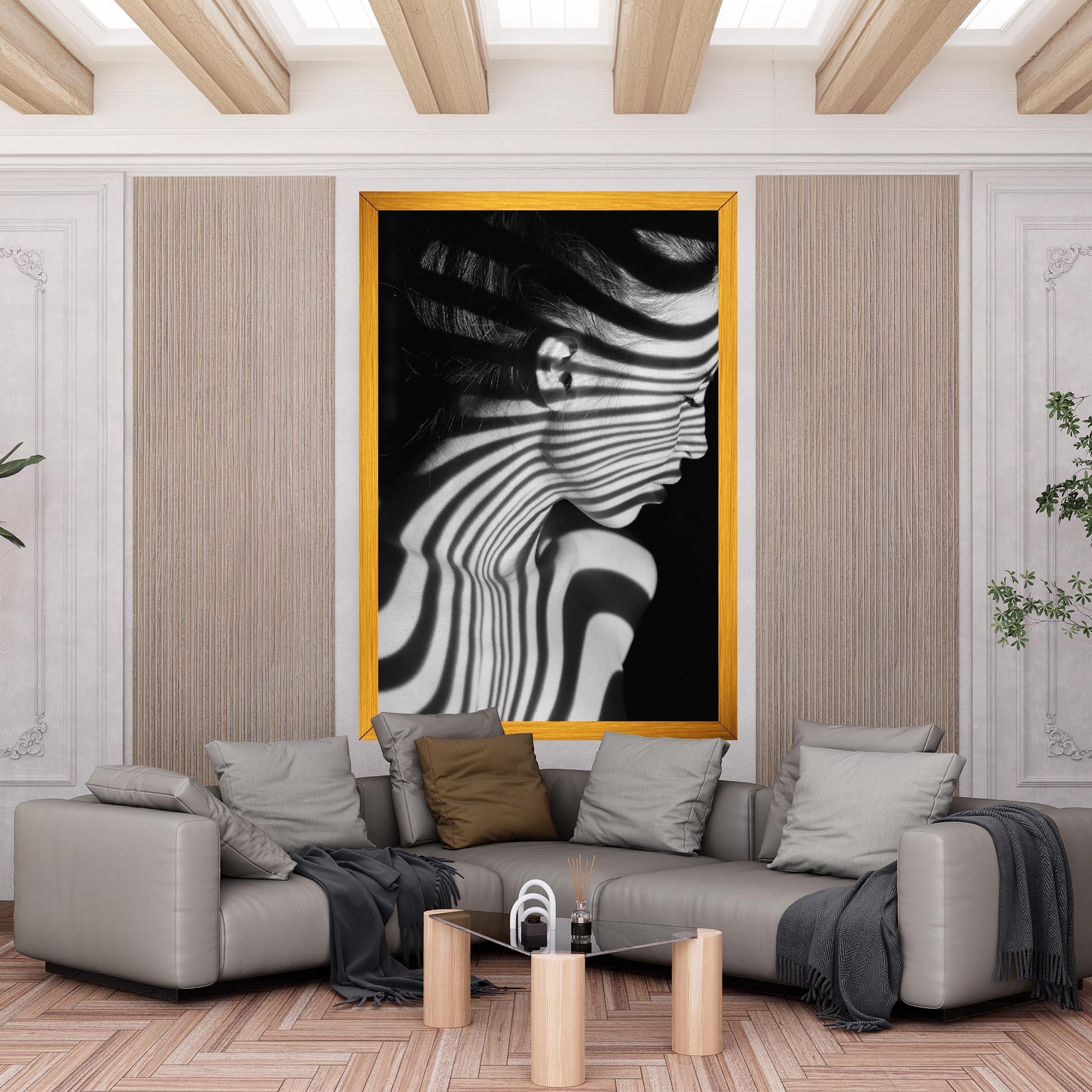 Tablou Canvas Zebra Stripes Woman mockup 6