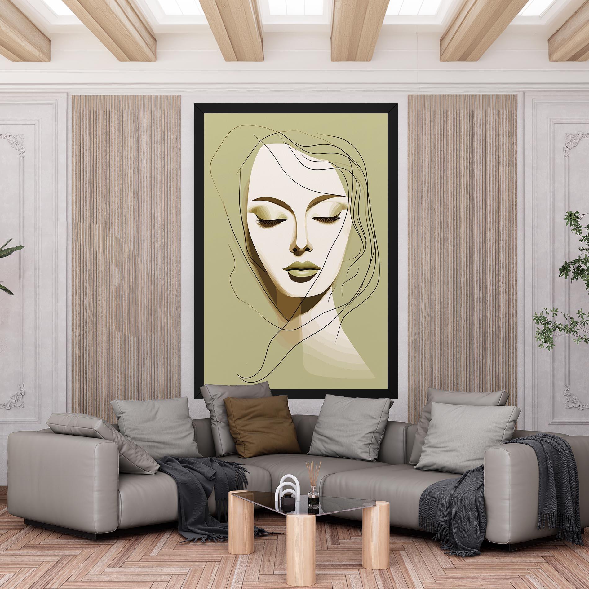 Tablou Canvas Cream Womans Face mockup 6