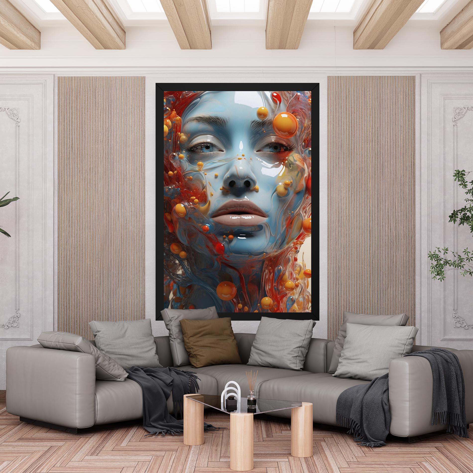 Tablou Canvas Pretty Blue Face mockup 6