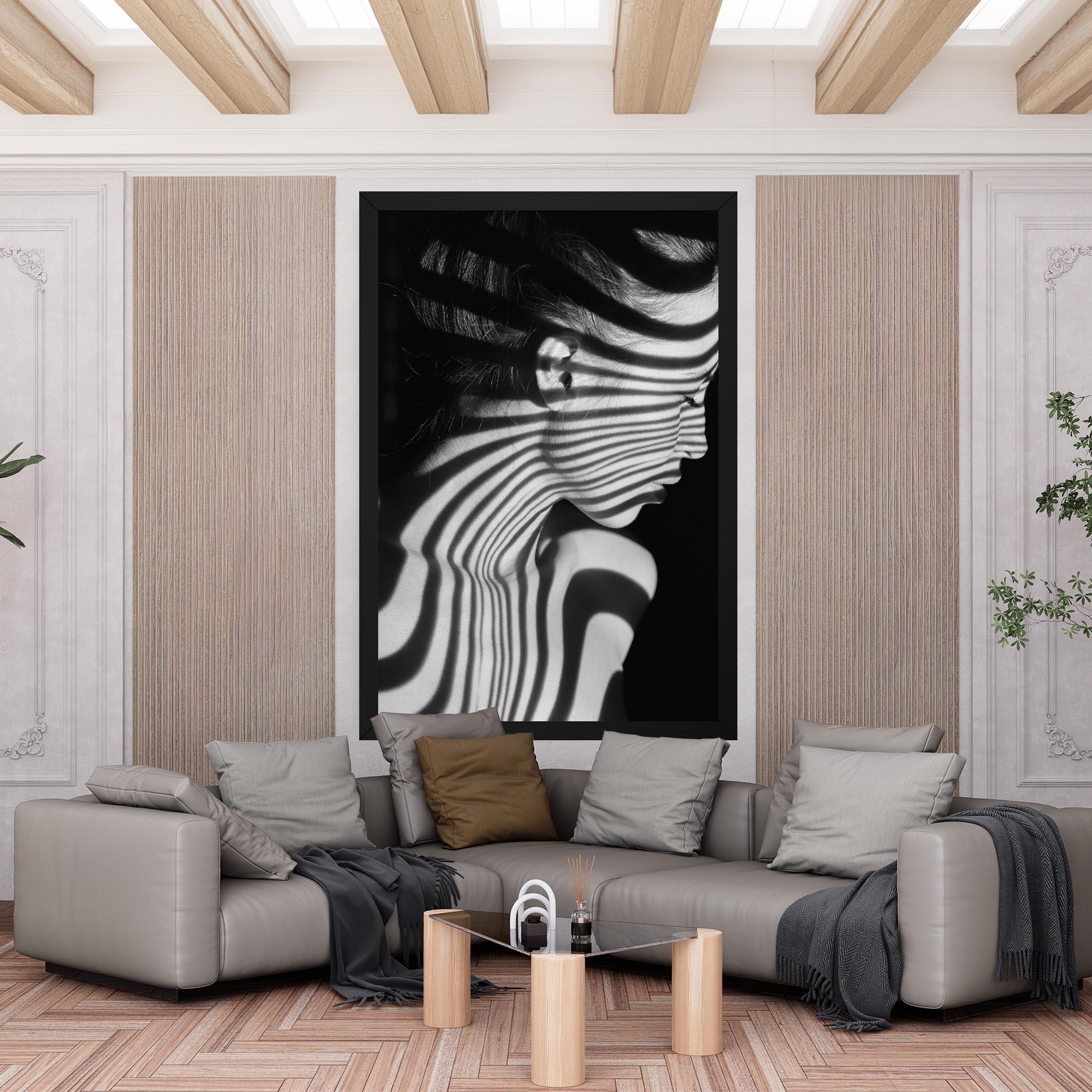 Tablou Canvas Zebra Stripes Woman mockup 6