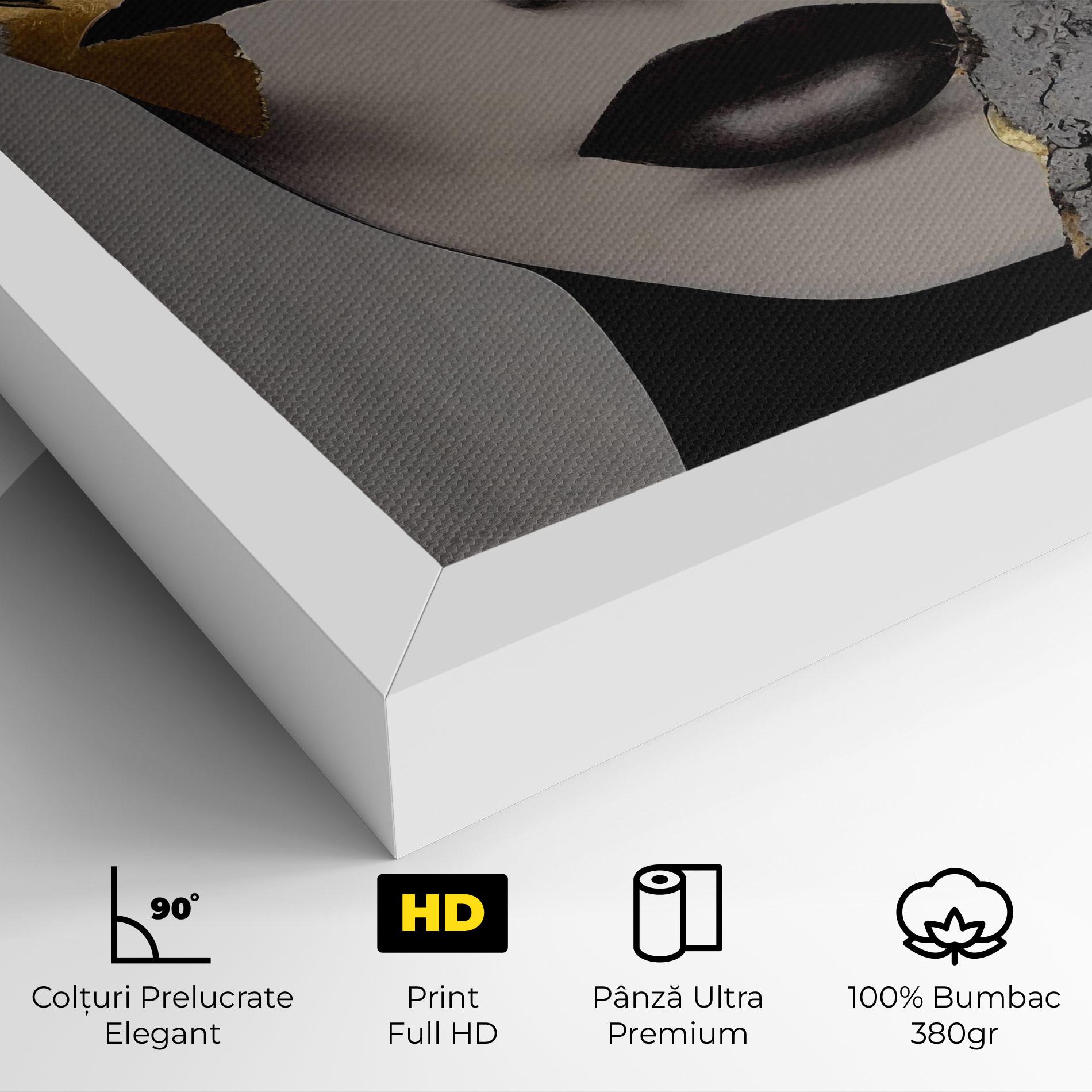 Tablou Canvas Modern Golden Paint mockup 4