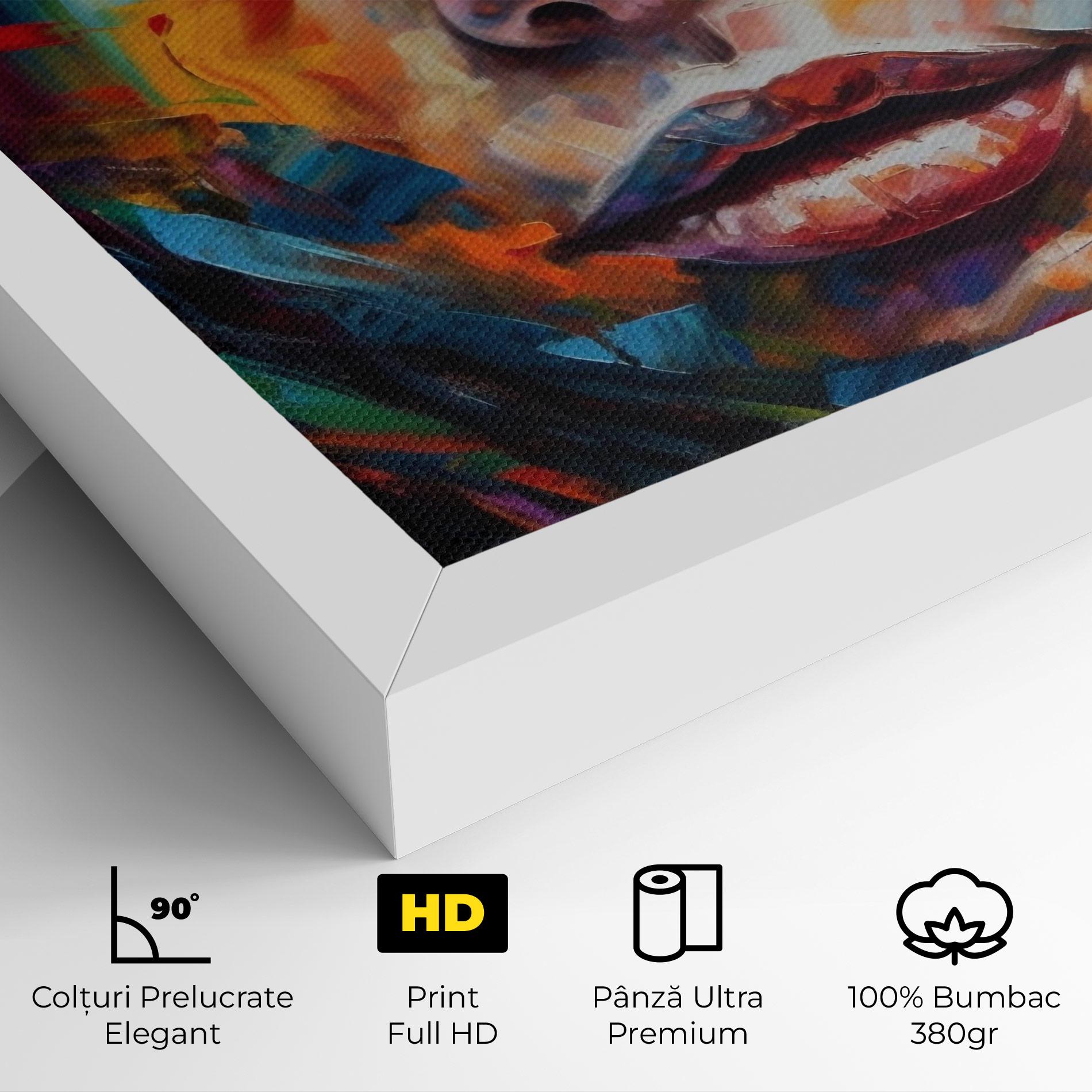 Tablou Canvas Vibrant Color Woman Paint mockup 4