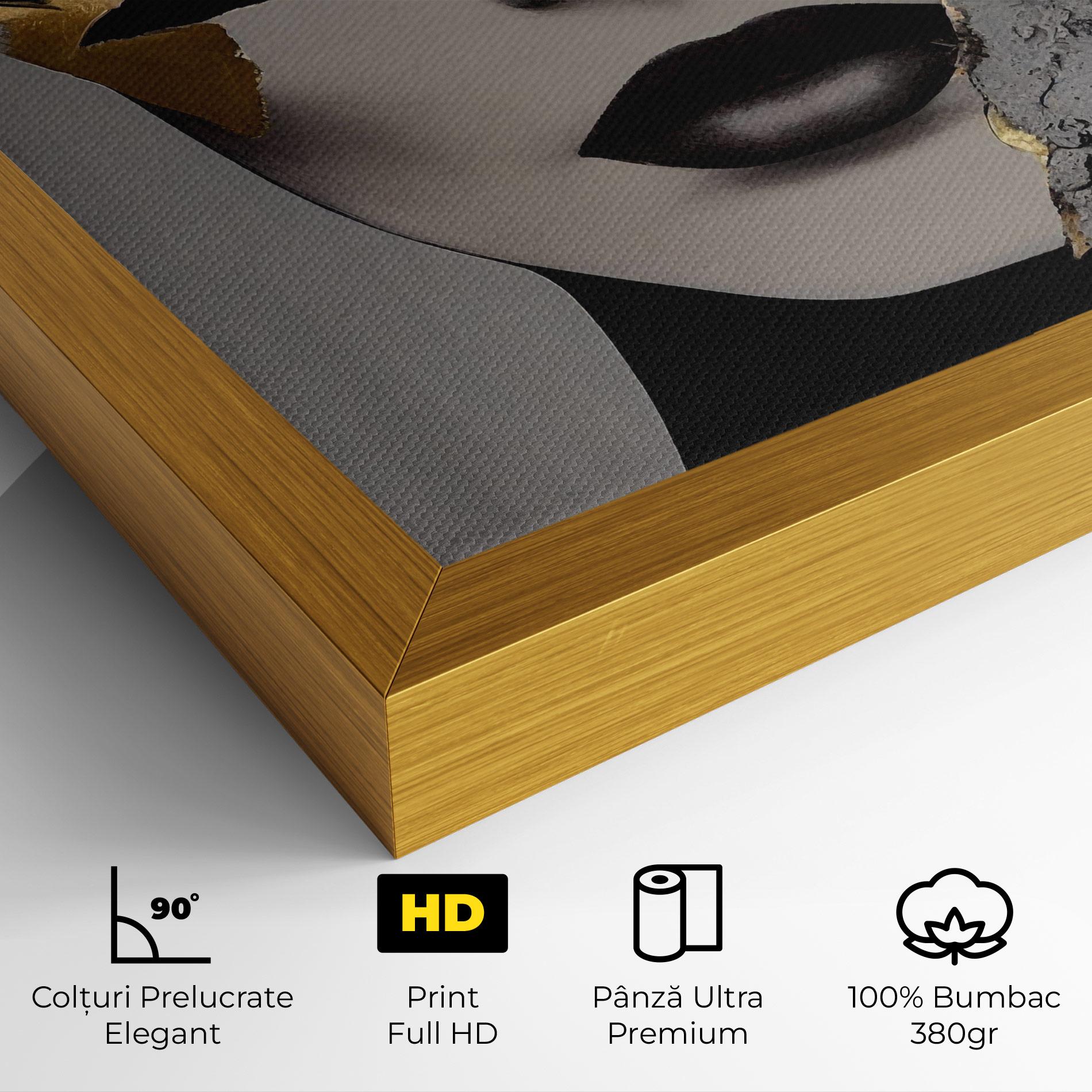 Tablou Canvas Modern Golden Paint mockup 4