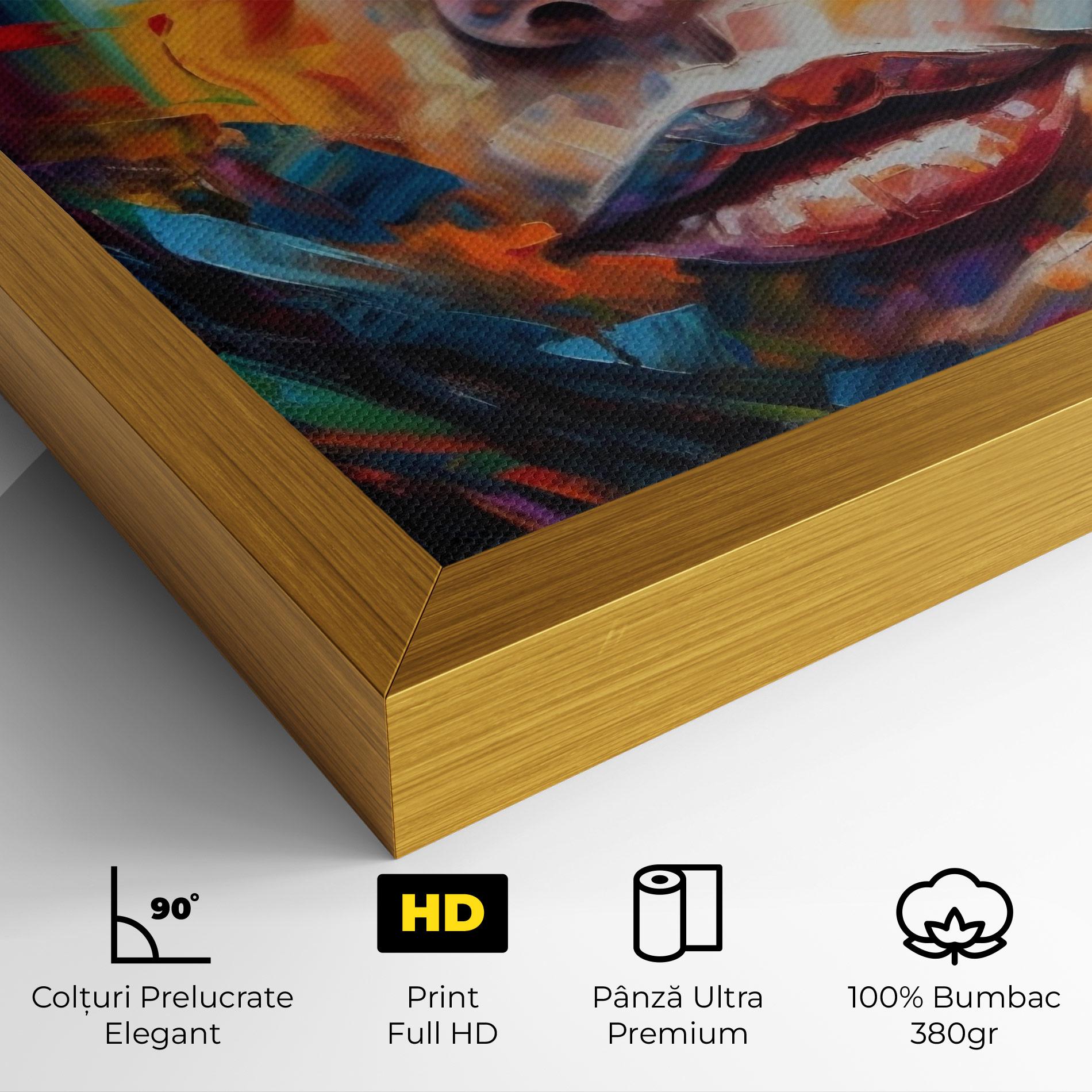 Tablou Canvas Vibrant Color Woman Paint mockup 4