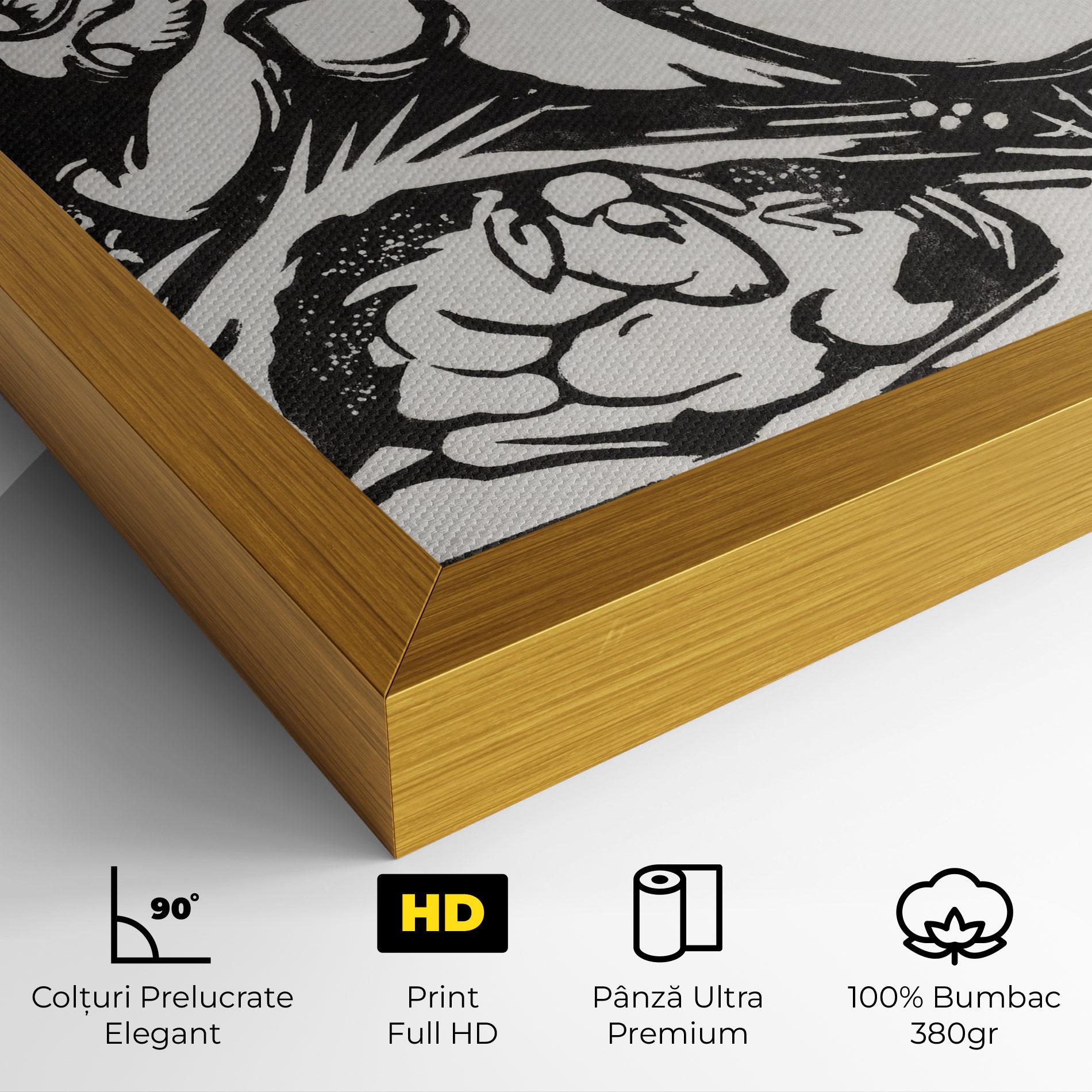 Tablou Canvas Woman Drawing mockup 4