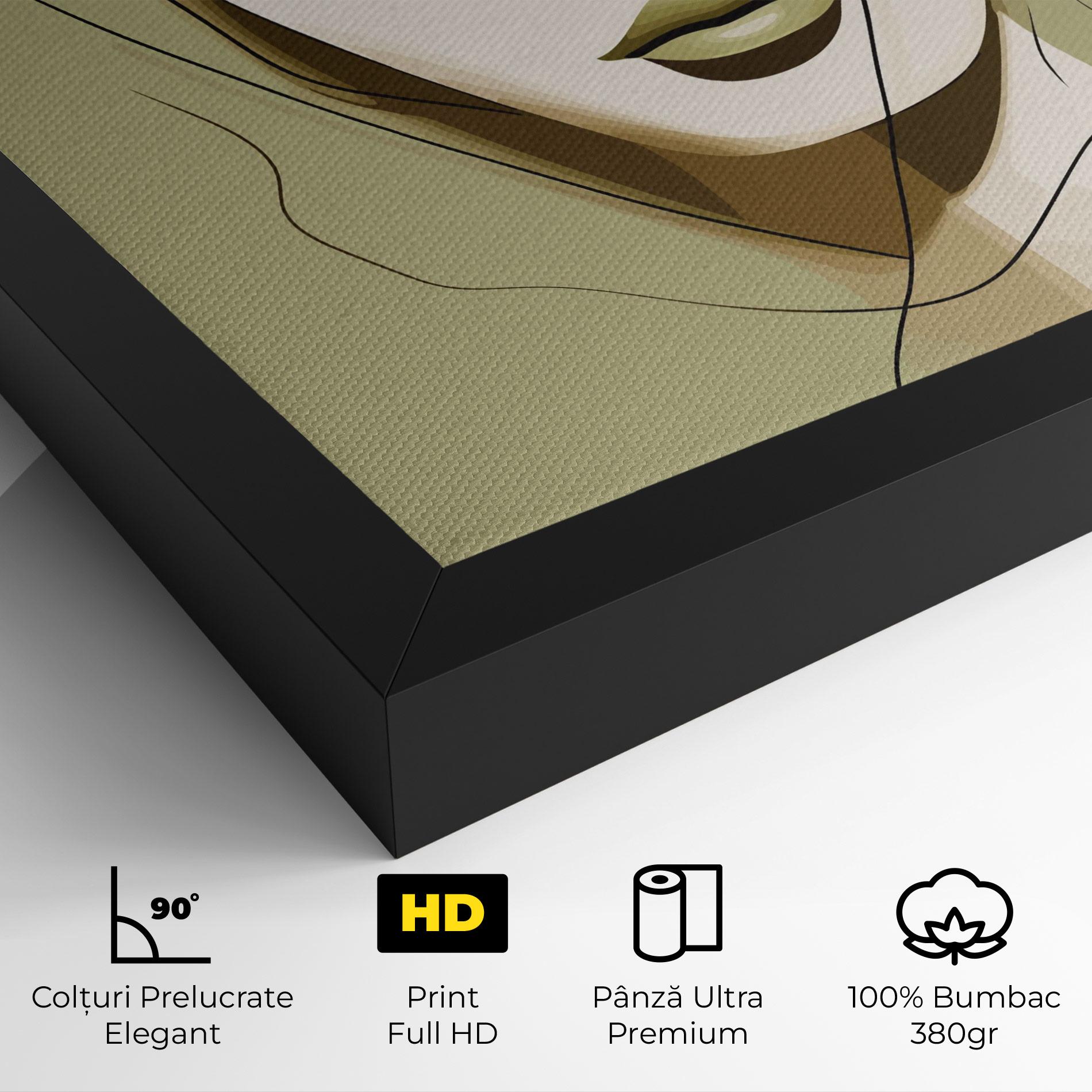 Tablou Canvas Cream Womans Face mockup 4