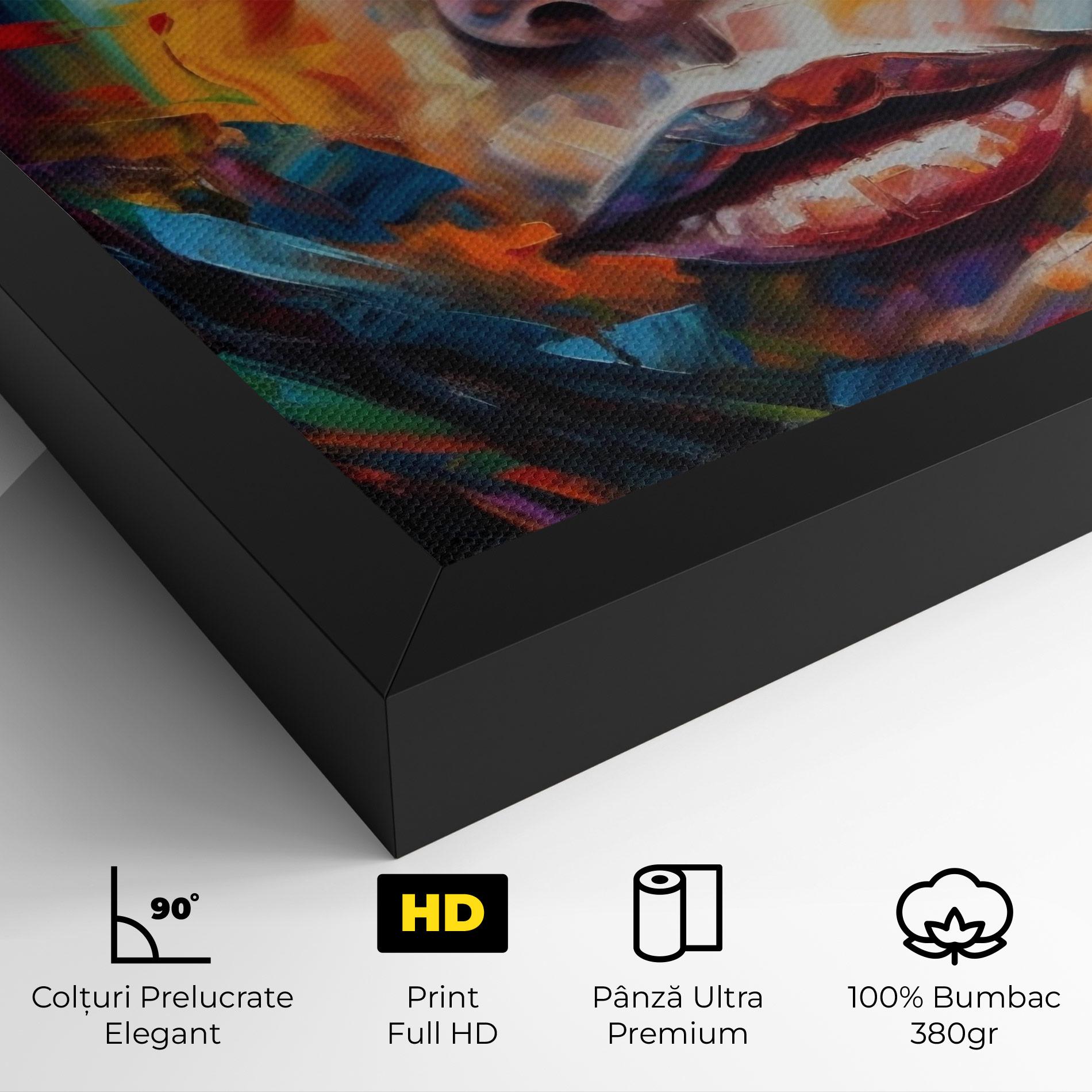 Tablou Canvas Vibrant Color Woman Paint mockup 4