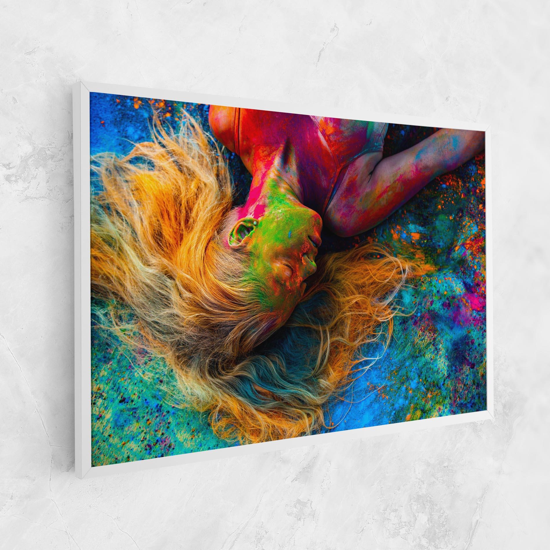 Tablou Canvas Powder Holi Woman mockup 1
