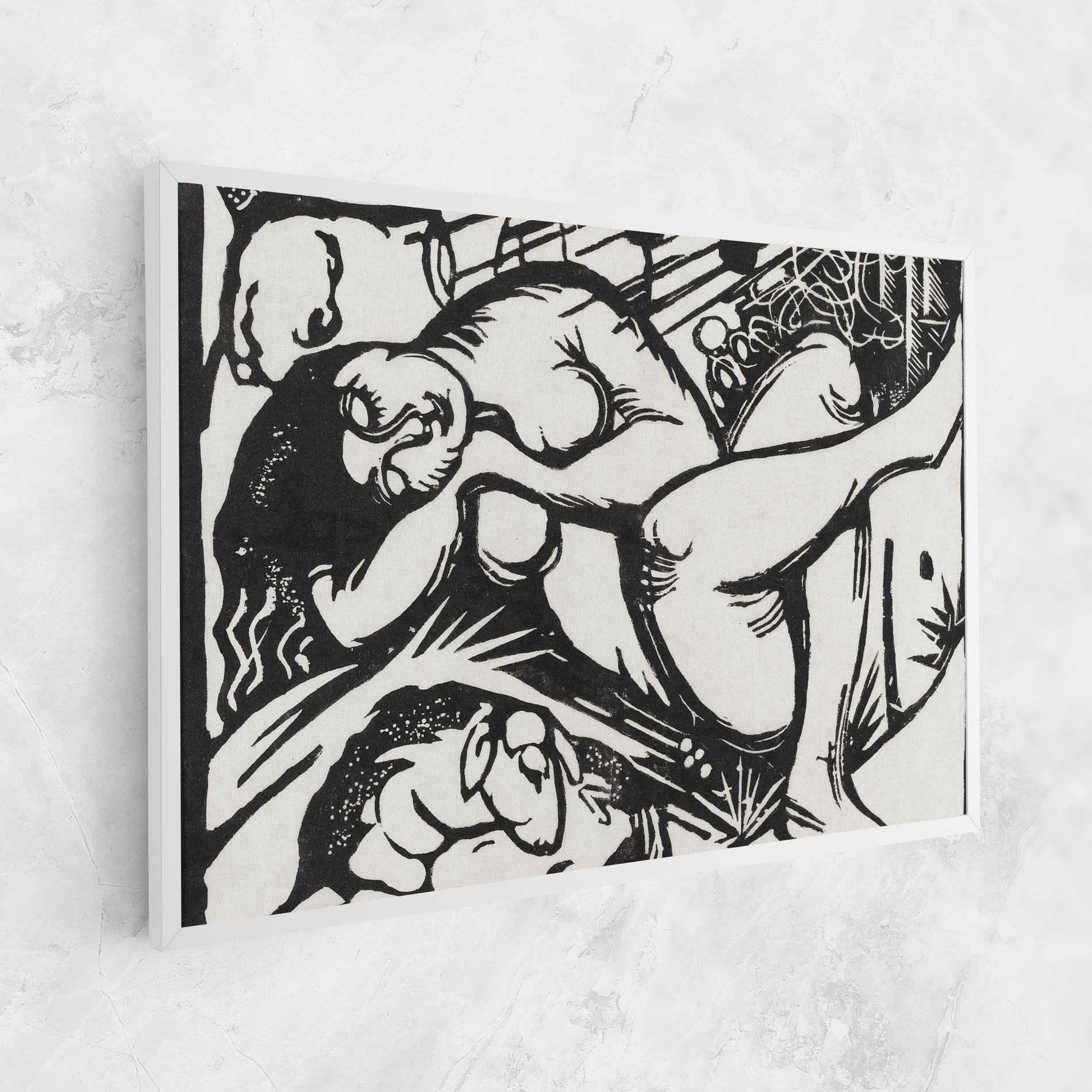 Tablou Canvas Woman Drawing mockup 1