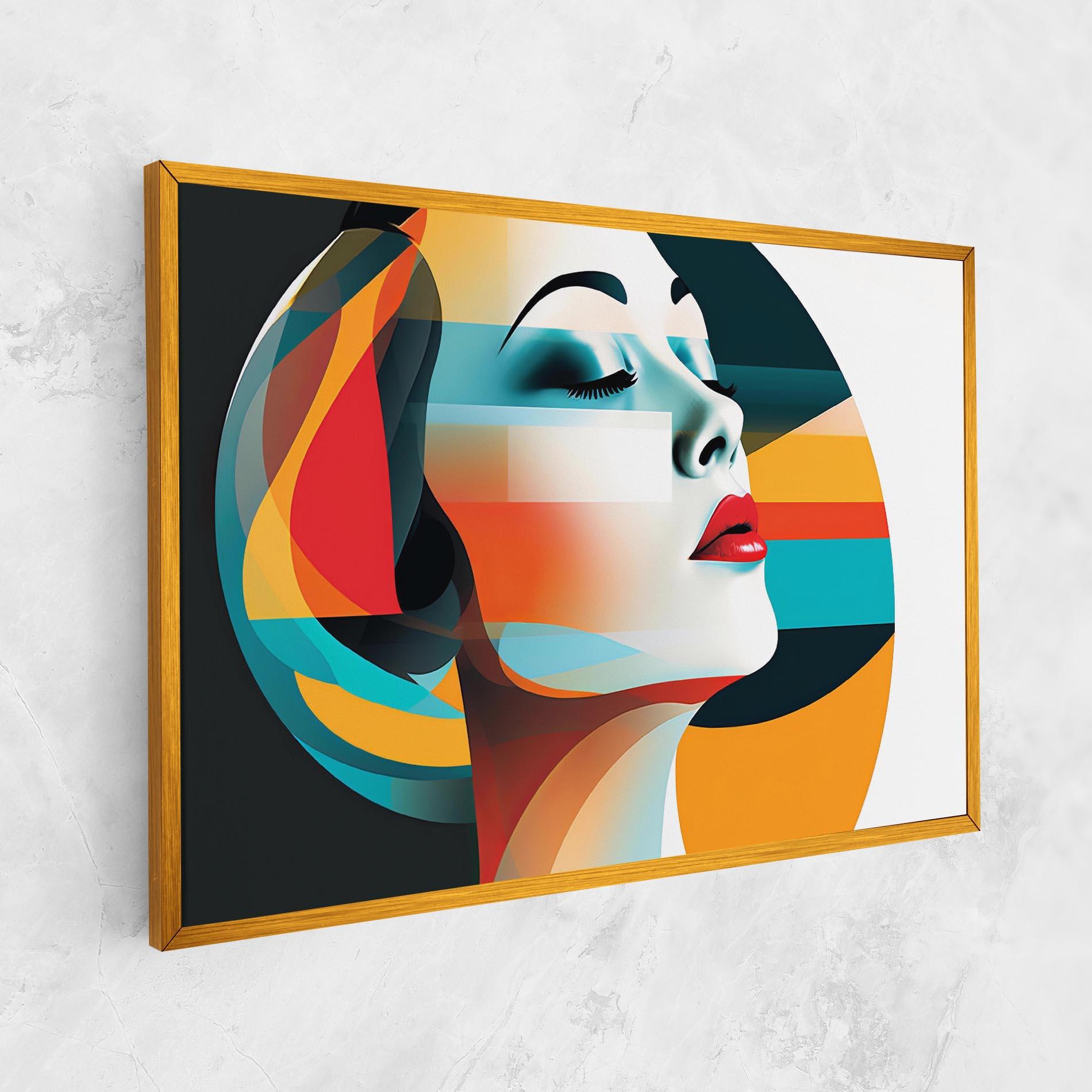 Tablou Canvas Blue Abstract Makeup mockup 1