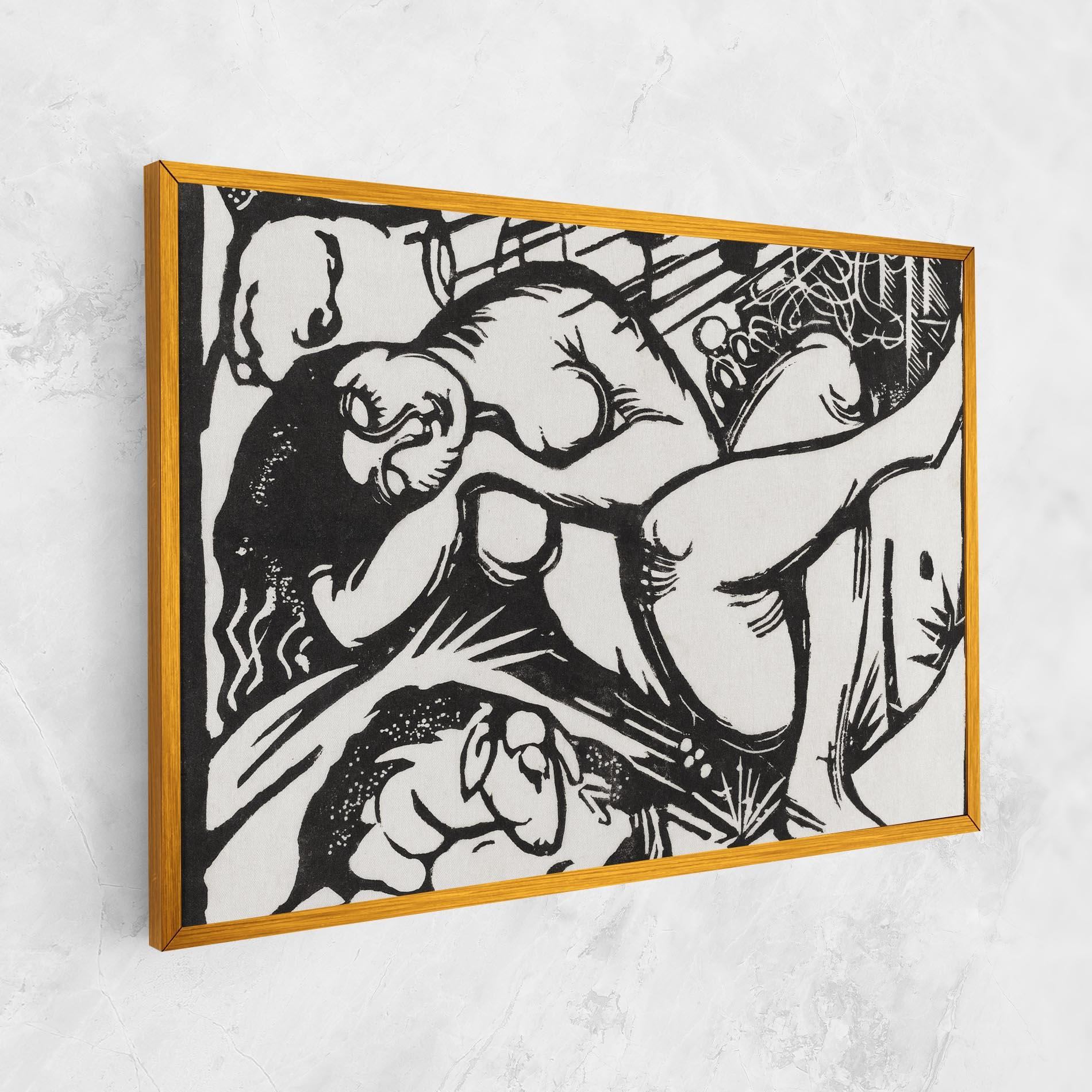 Tablou Canvas Woman Drawing mockup 1