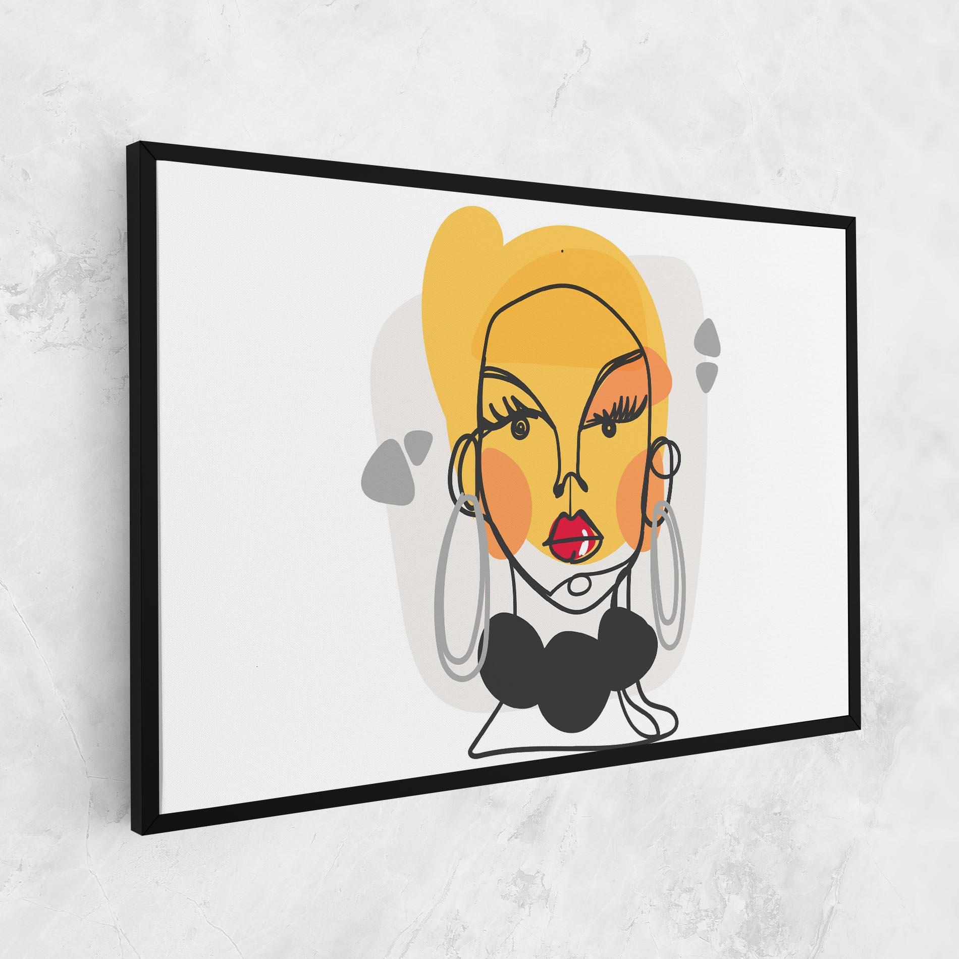 Tablou Canvas Abstract Blonde Face mockup 1