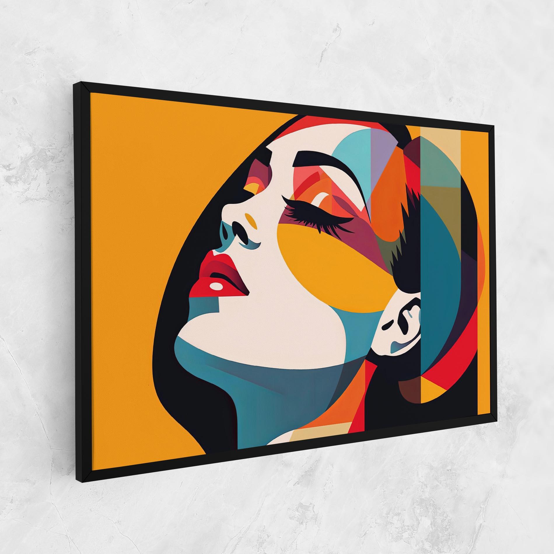 Tablou Canvas Dreamy Yellow Female mockup 1