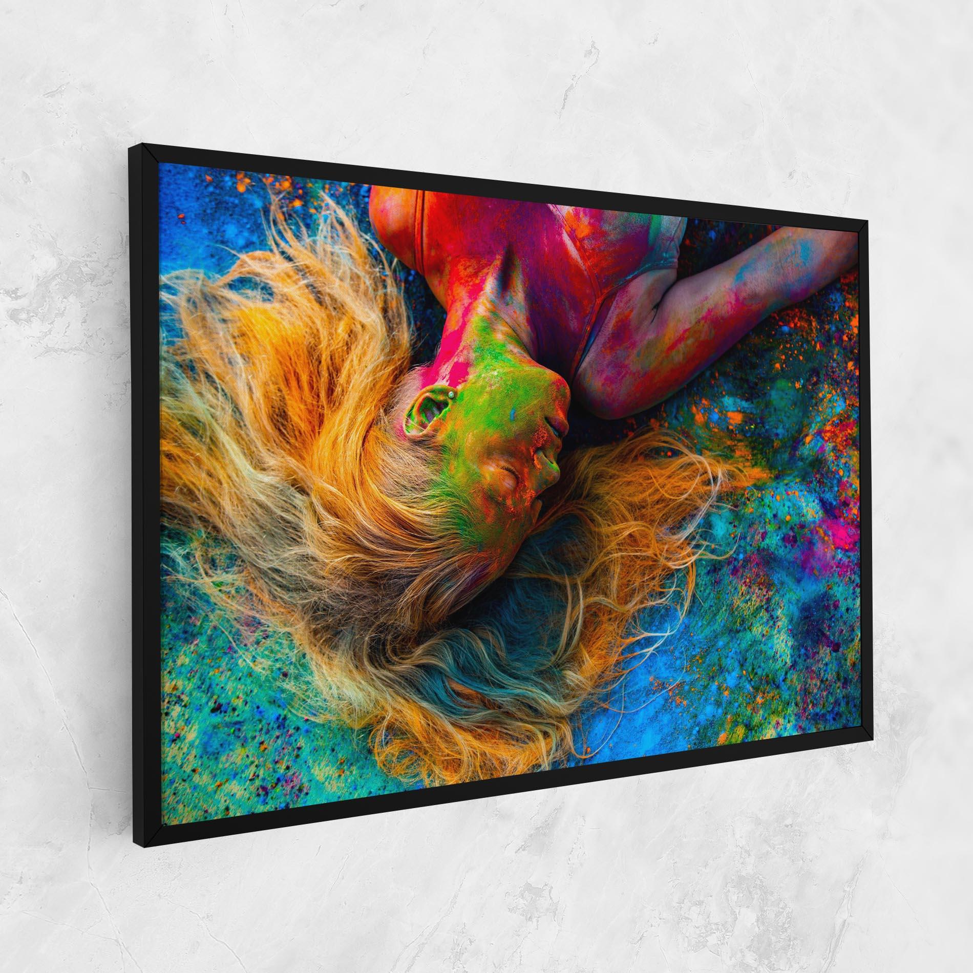 Tablou Canvas Powder Holi Woman mockup 1