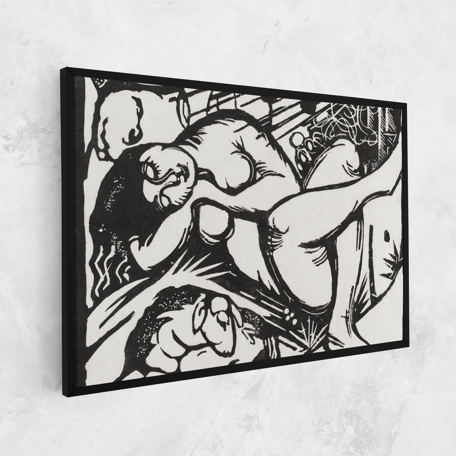 Tablou Canvas Woman Drawing mockup 1