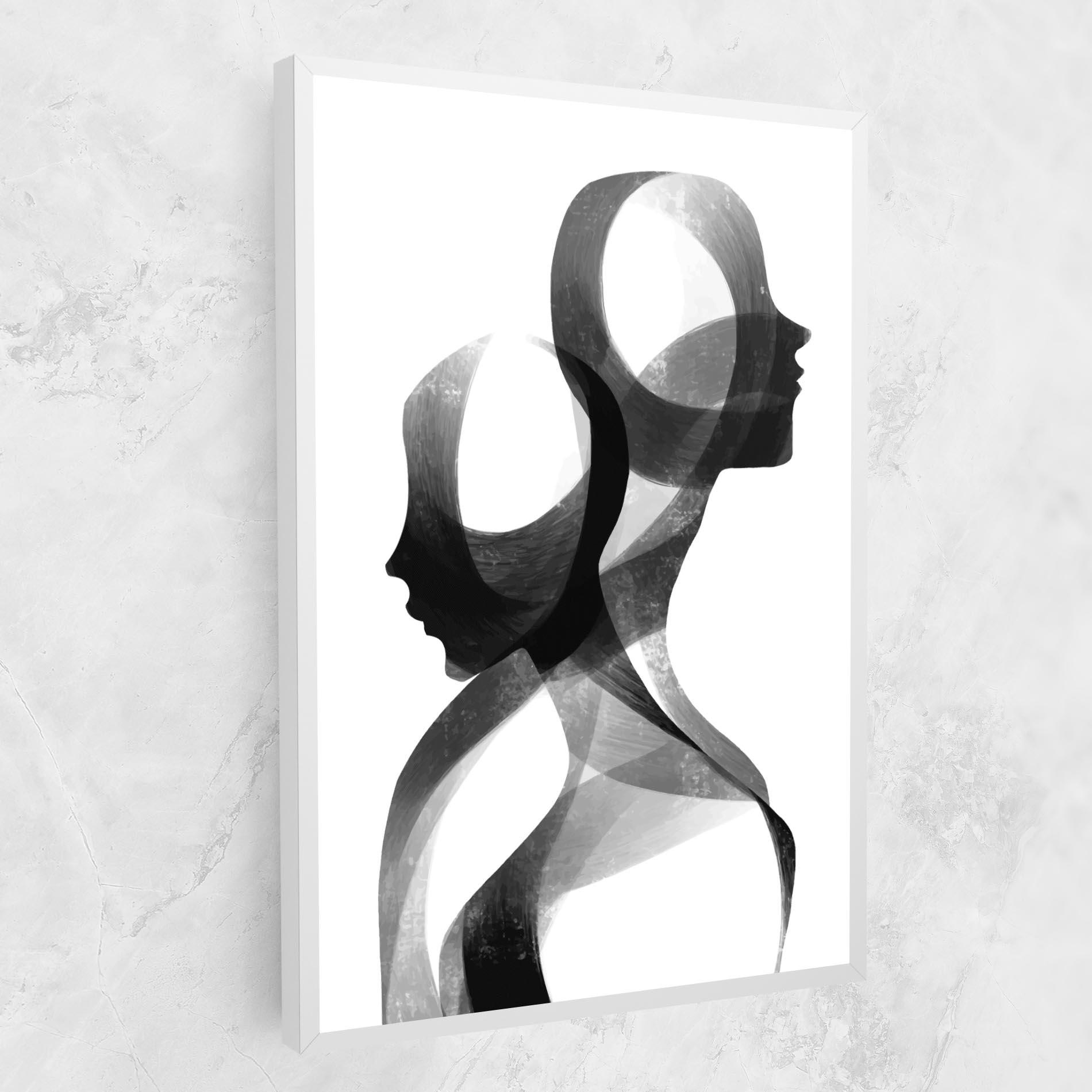 Tablou Canvas Abstract Grey Couple mockup 1