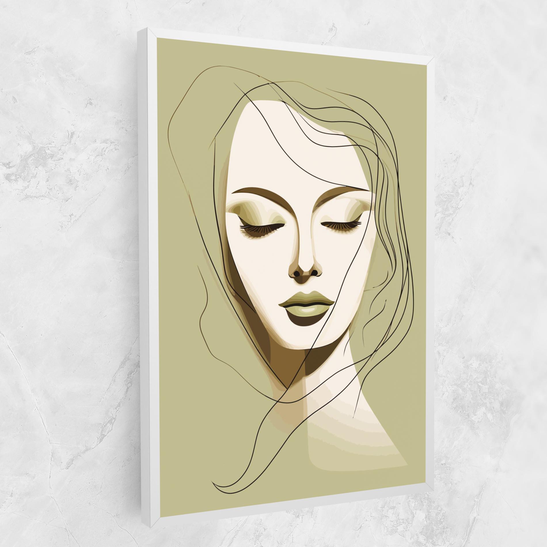 Tablou Canvas Cream Womans Face mockup 1