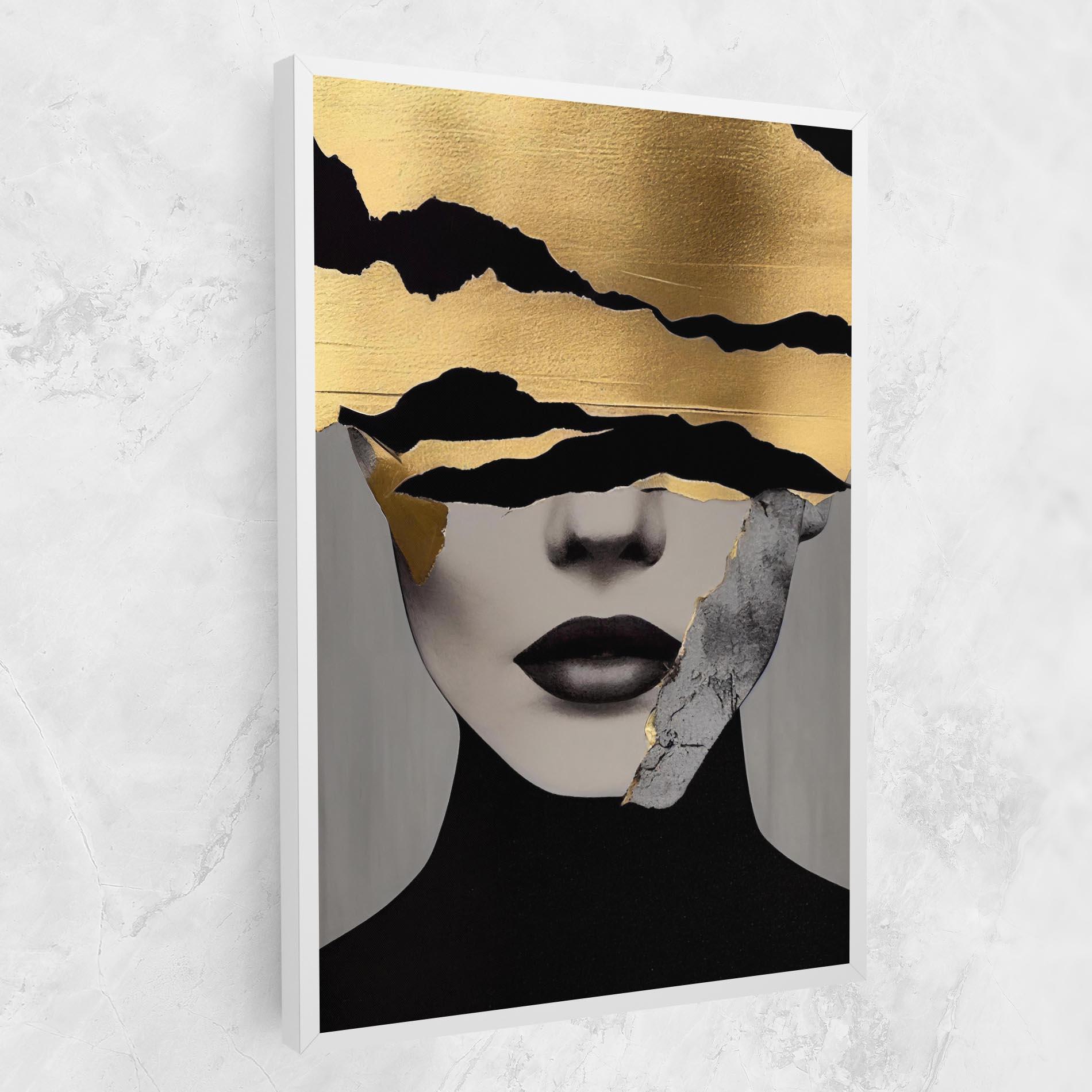 Tablou Canvas Modern Golden Paint mockup 1