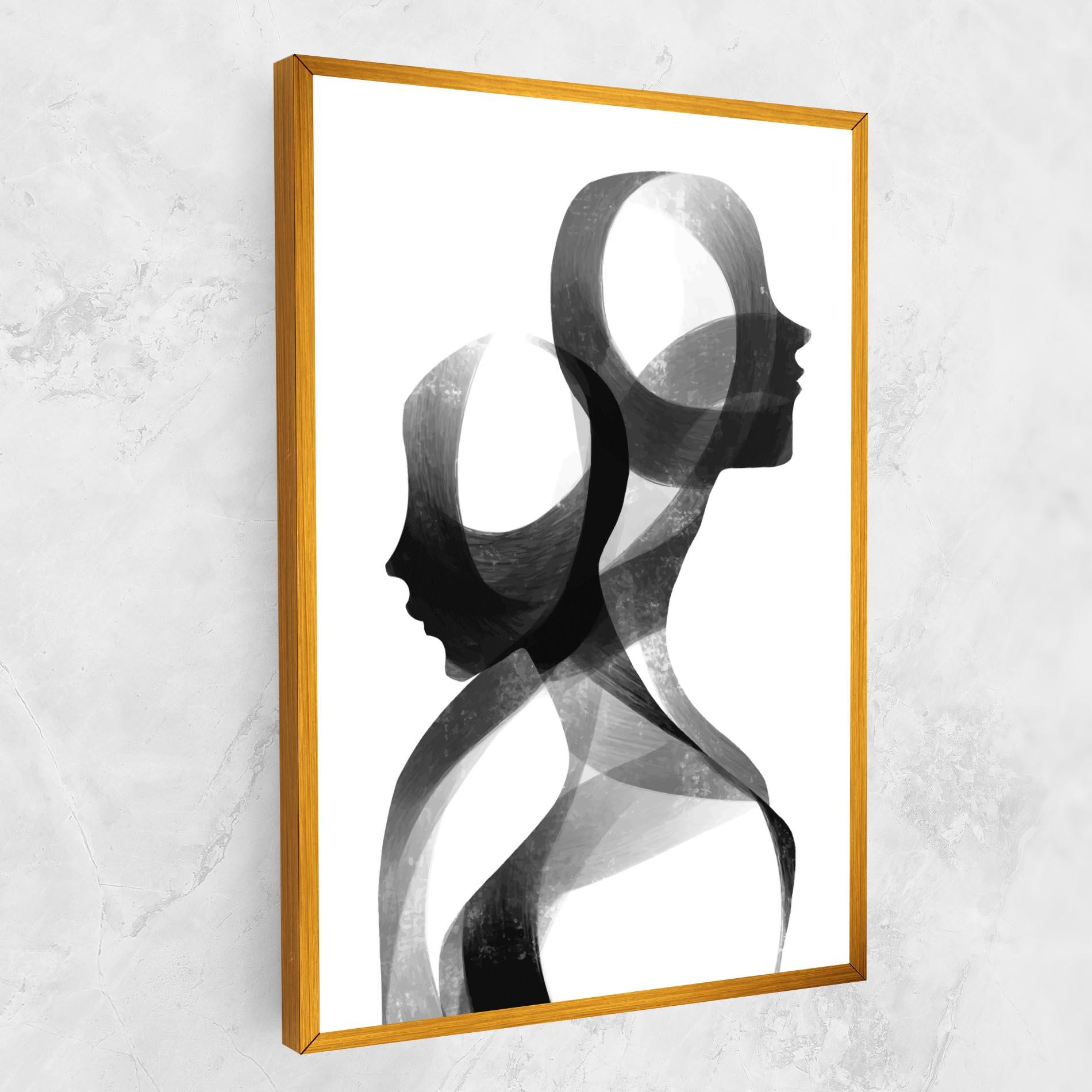 Tablou Canvas Abstract Grey Couple mockup 1