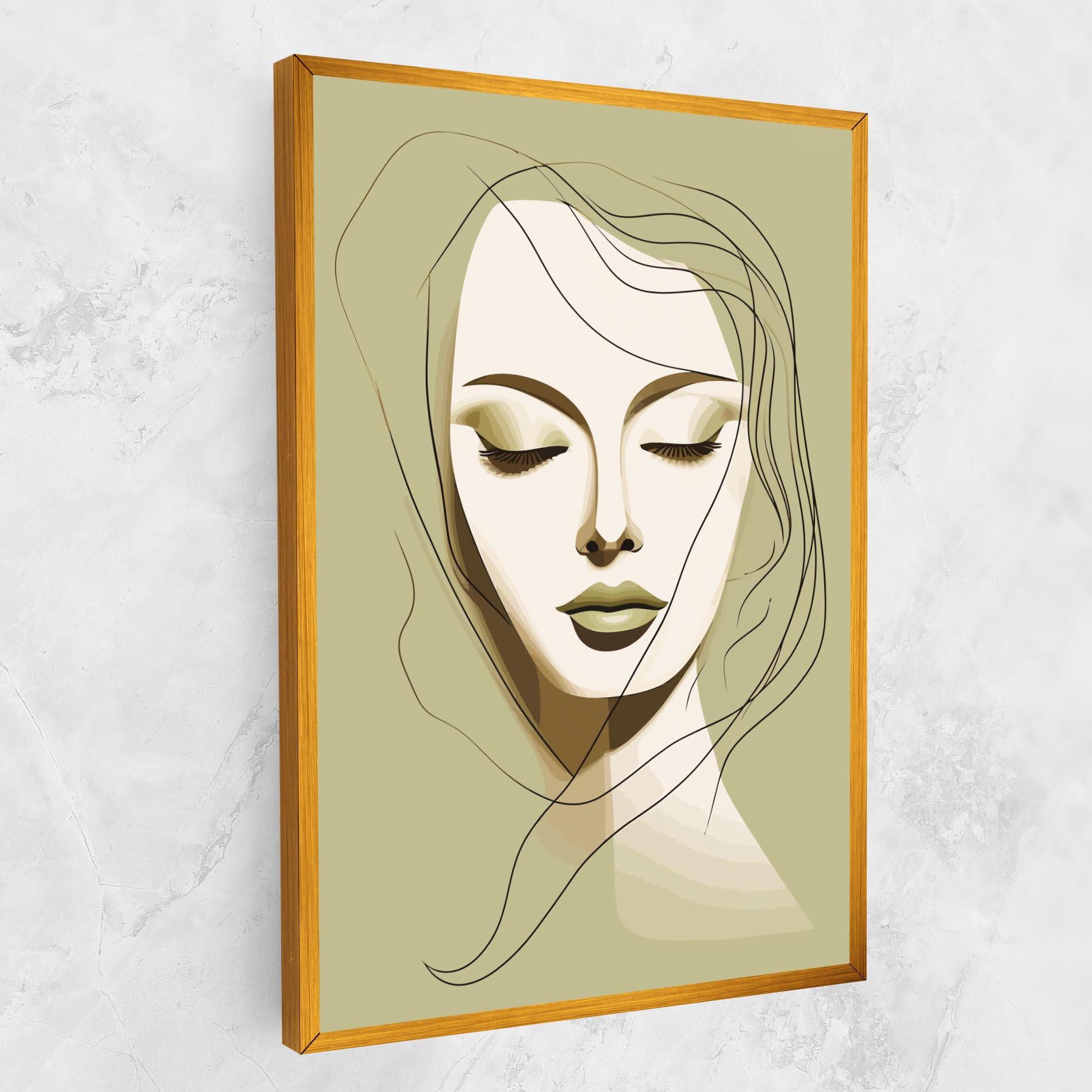 Tablou Canvas Cream Womans Face mockup 1