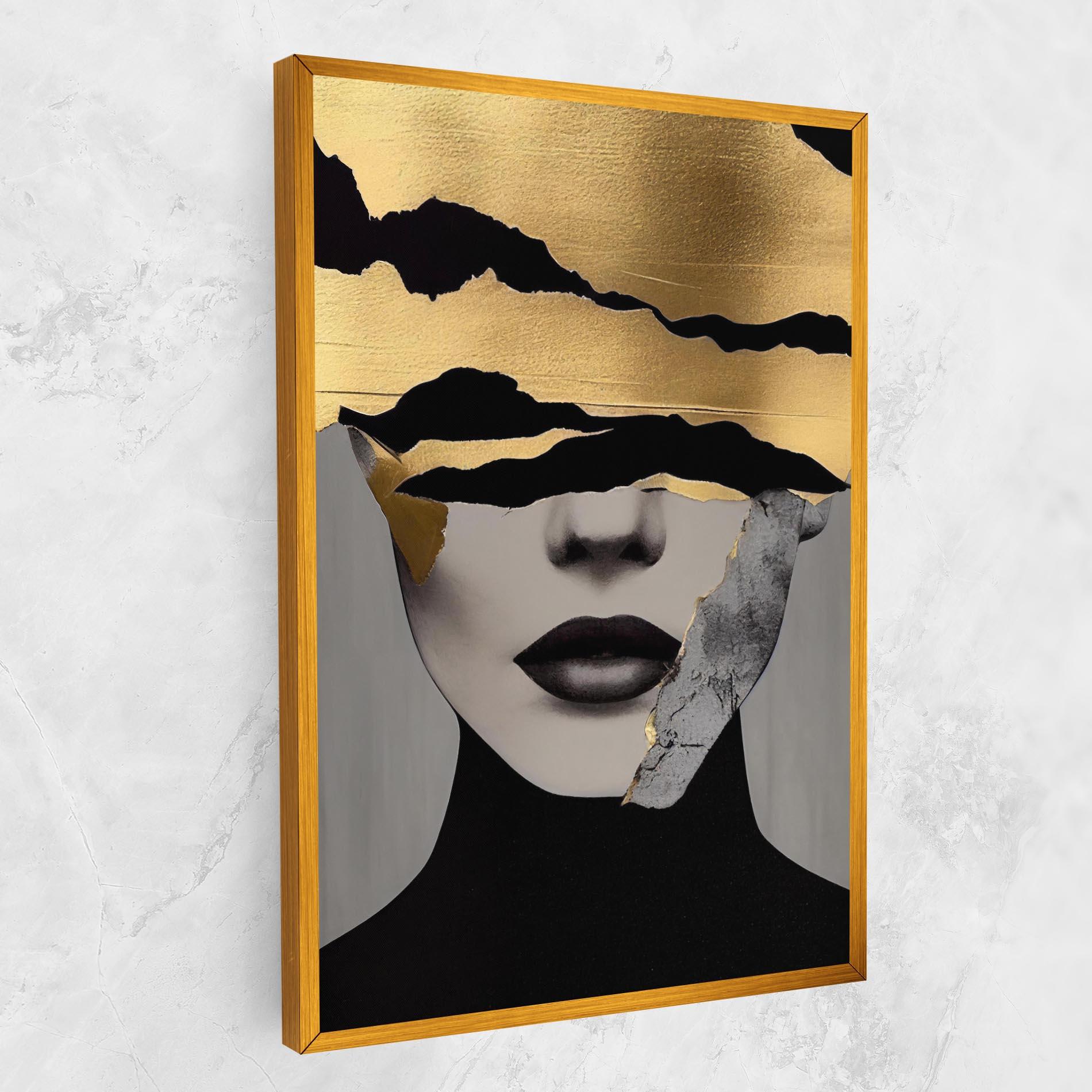 Tablou Canvas Modern Golden Paint mockup 1