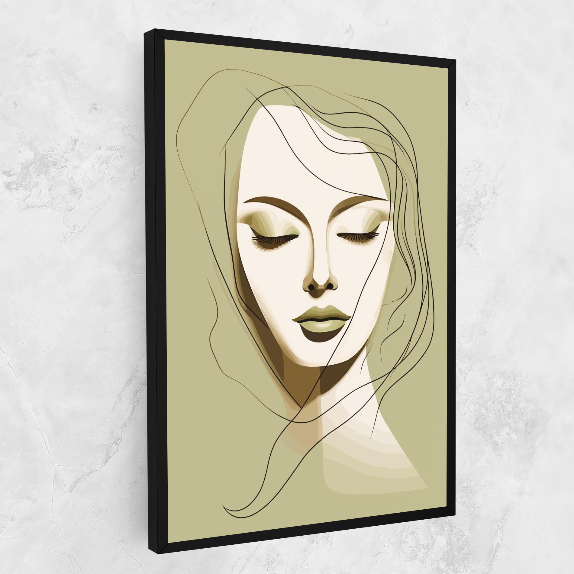 Tablou Canvas Cream Womans Face mockup 1