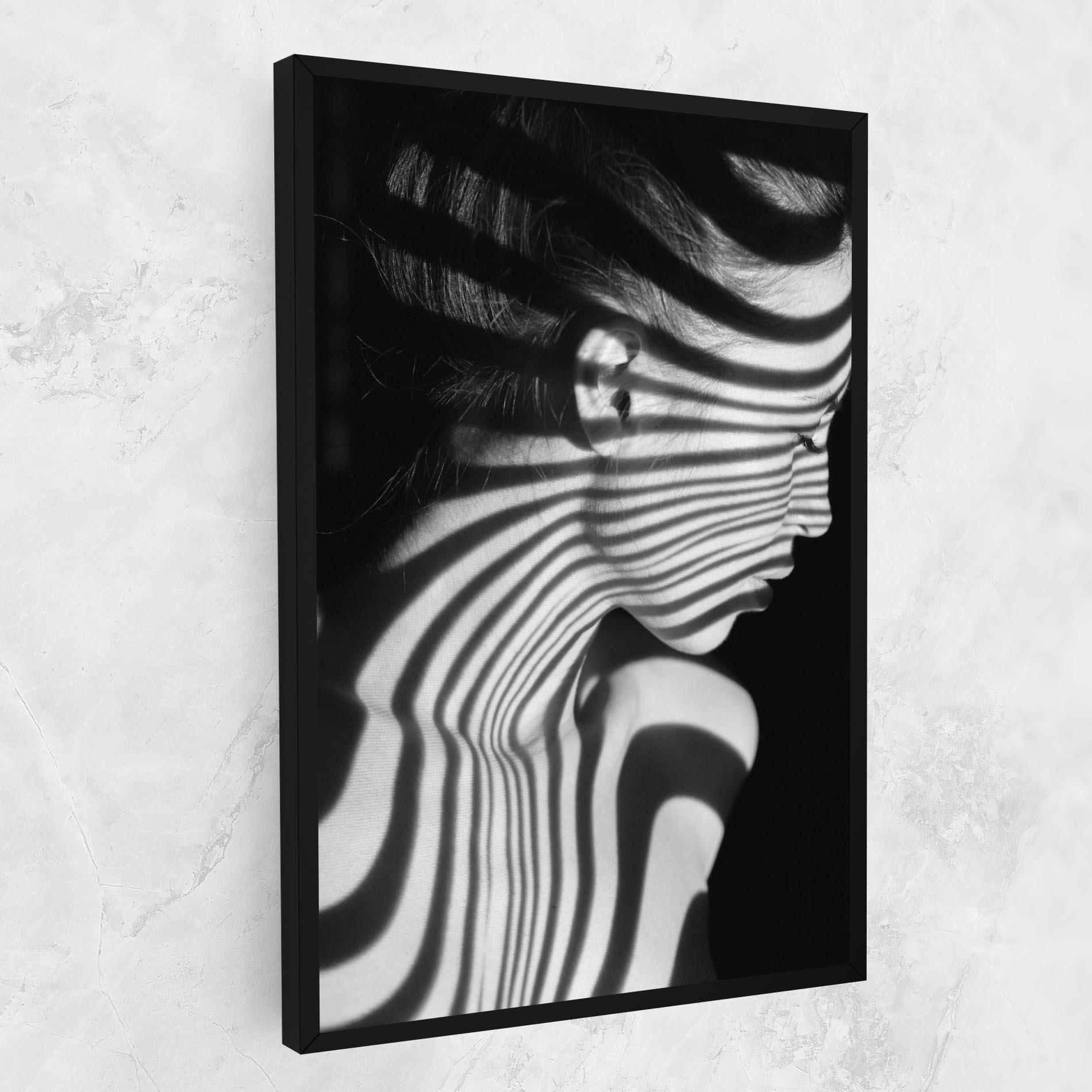 Tablou Canvas Zebra Stripes Woman mockup 1
